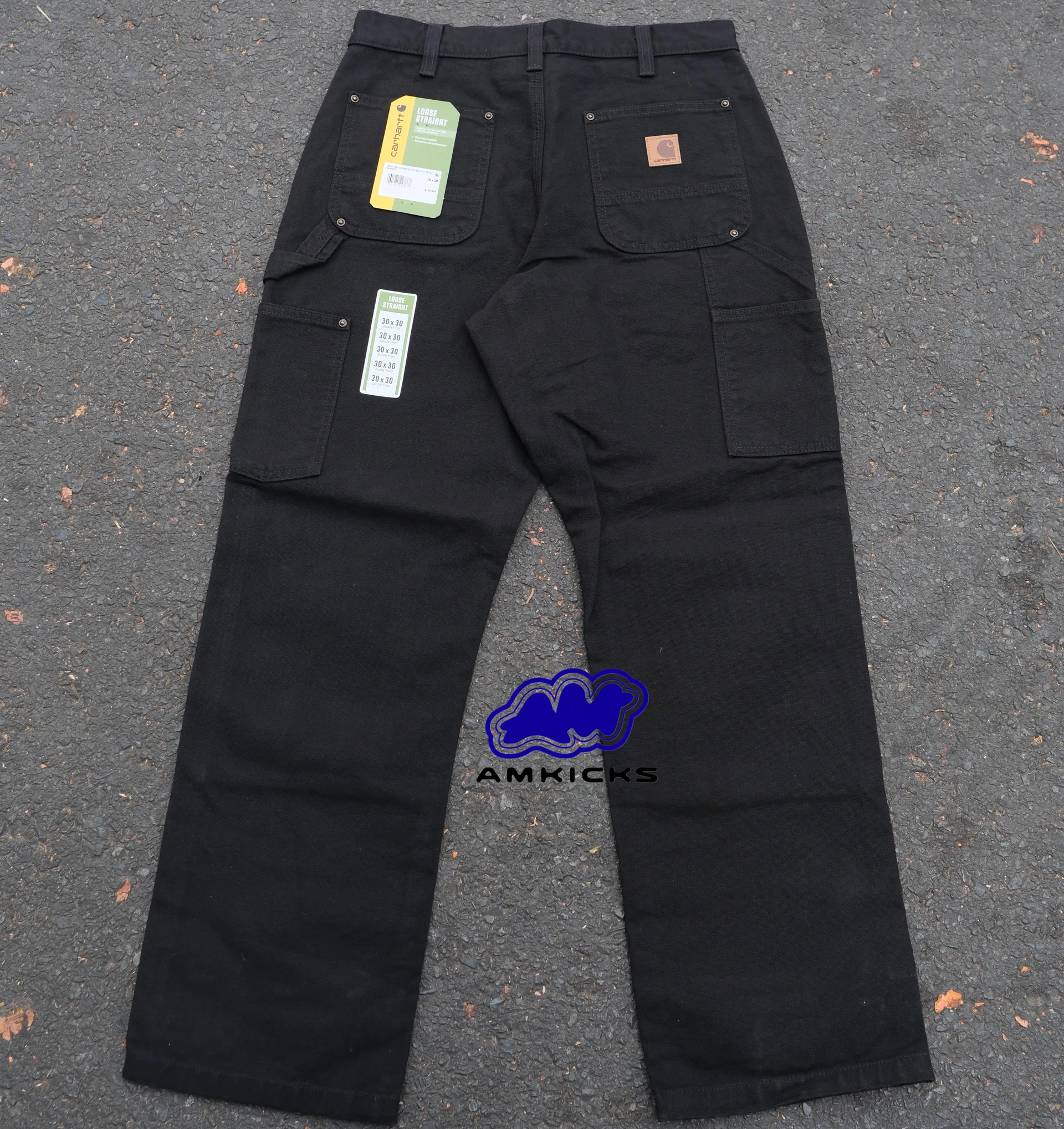 Carhartt Double Knee Black Pants B136 BLK
