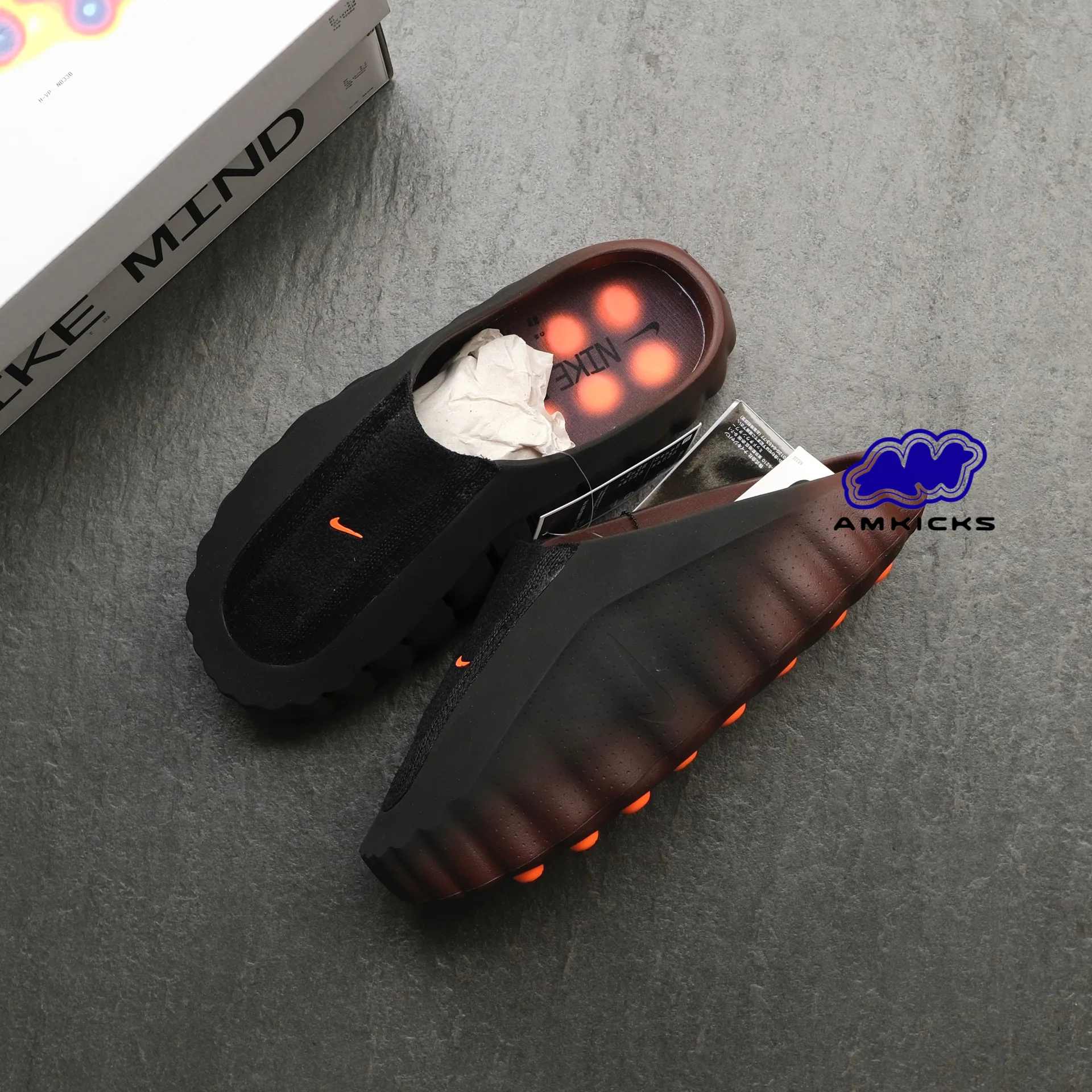 Mind 001 Flyknit Slide Bronze Eclipse Total Orange