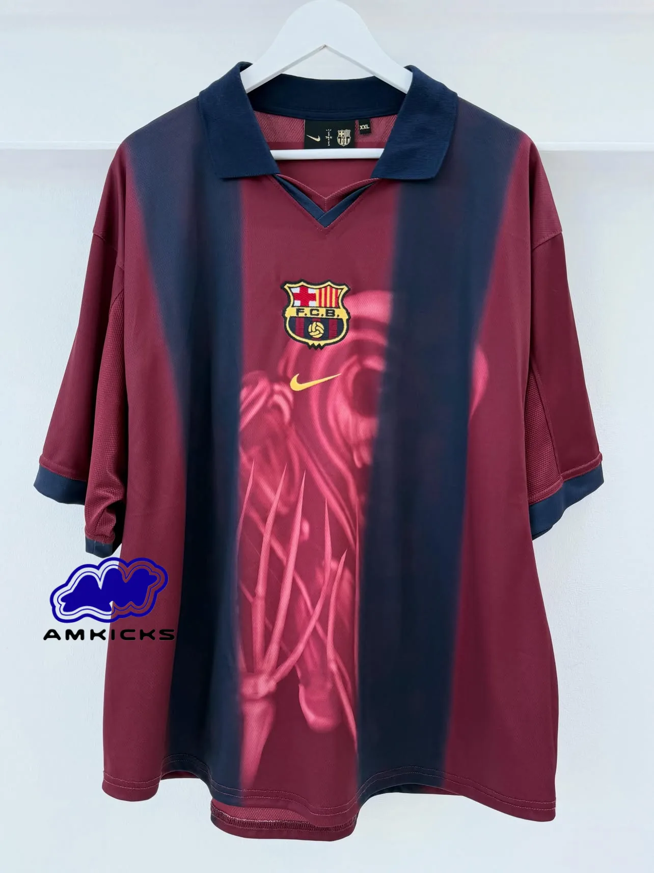 Travis Scott x Nike x FC Barcelona Retro 2000/01 Home Skeleton Jersey Multicolor