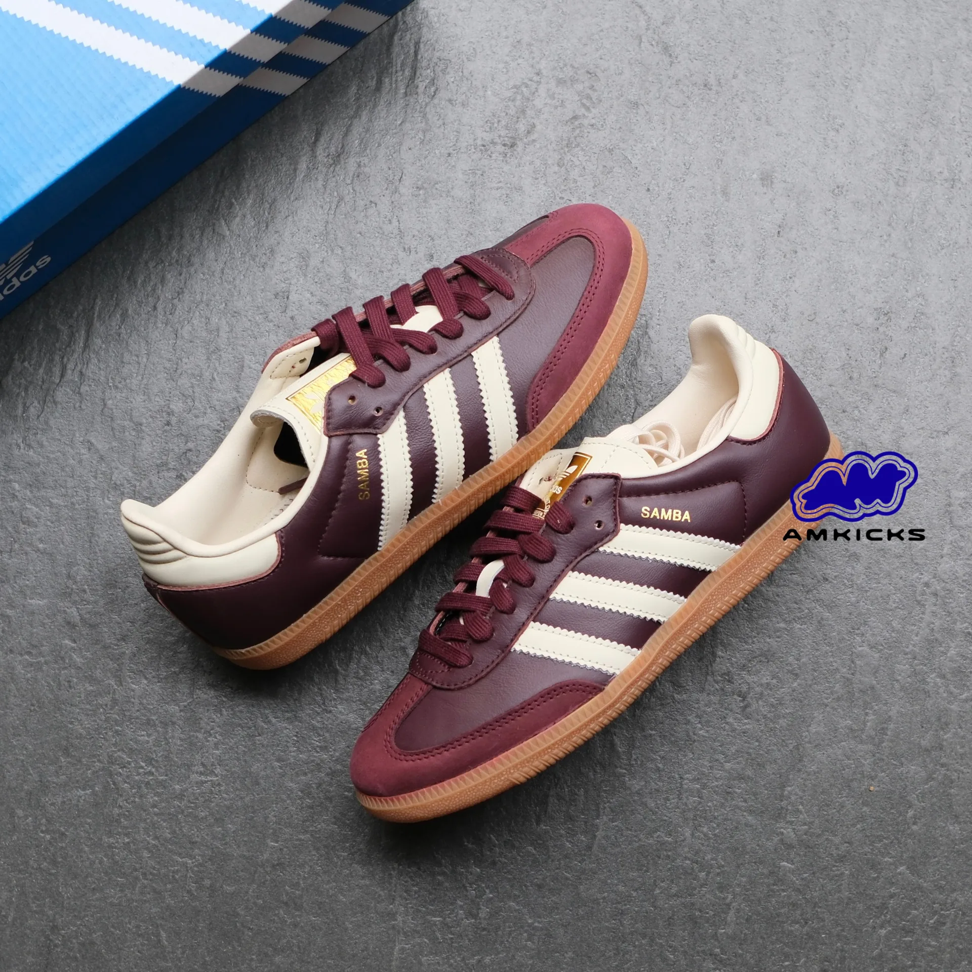 Samba OG Maroon Gold Metallic