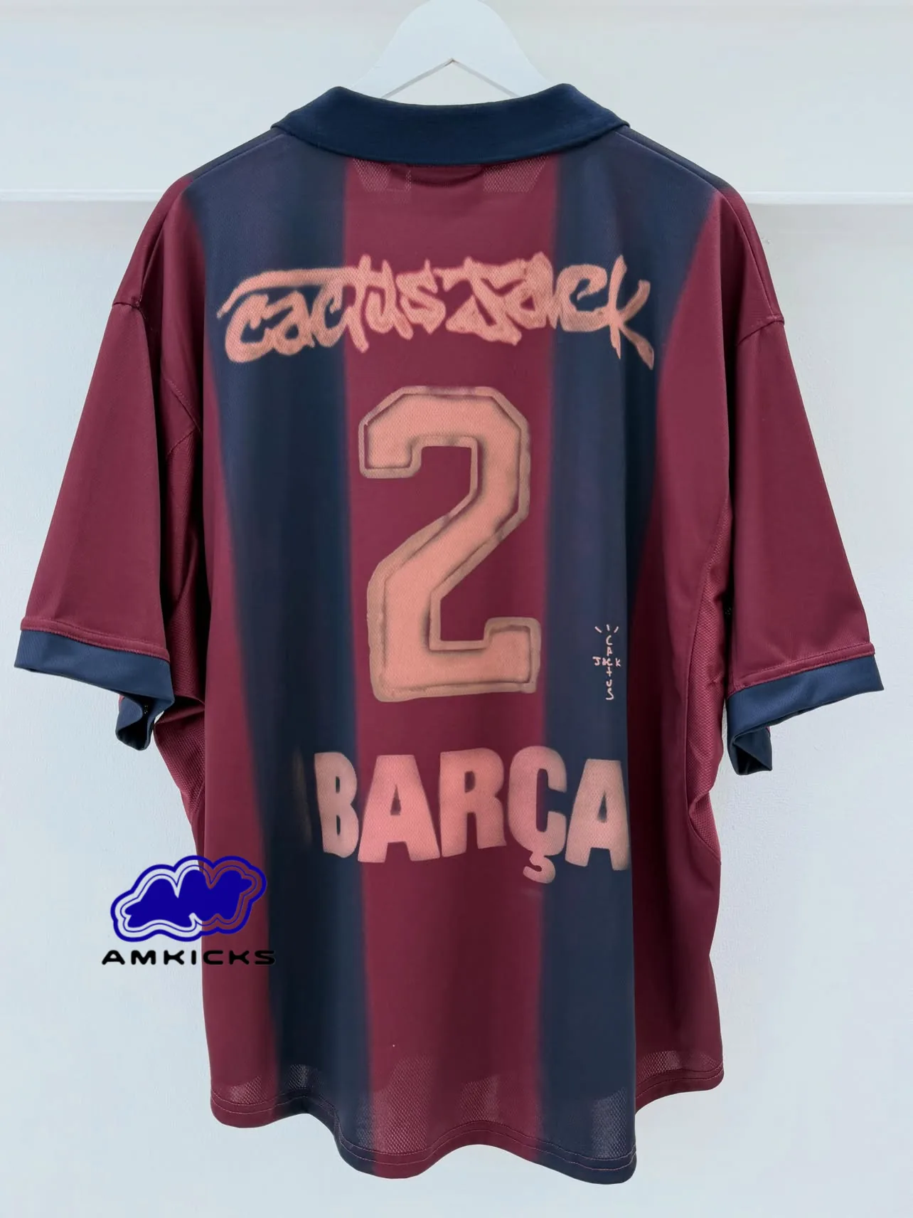 Travis Scott x Nike x FC Barcelona Retro 2000/01 Home Skeleton Jersey Multicolor