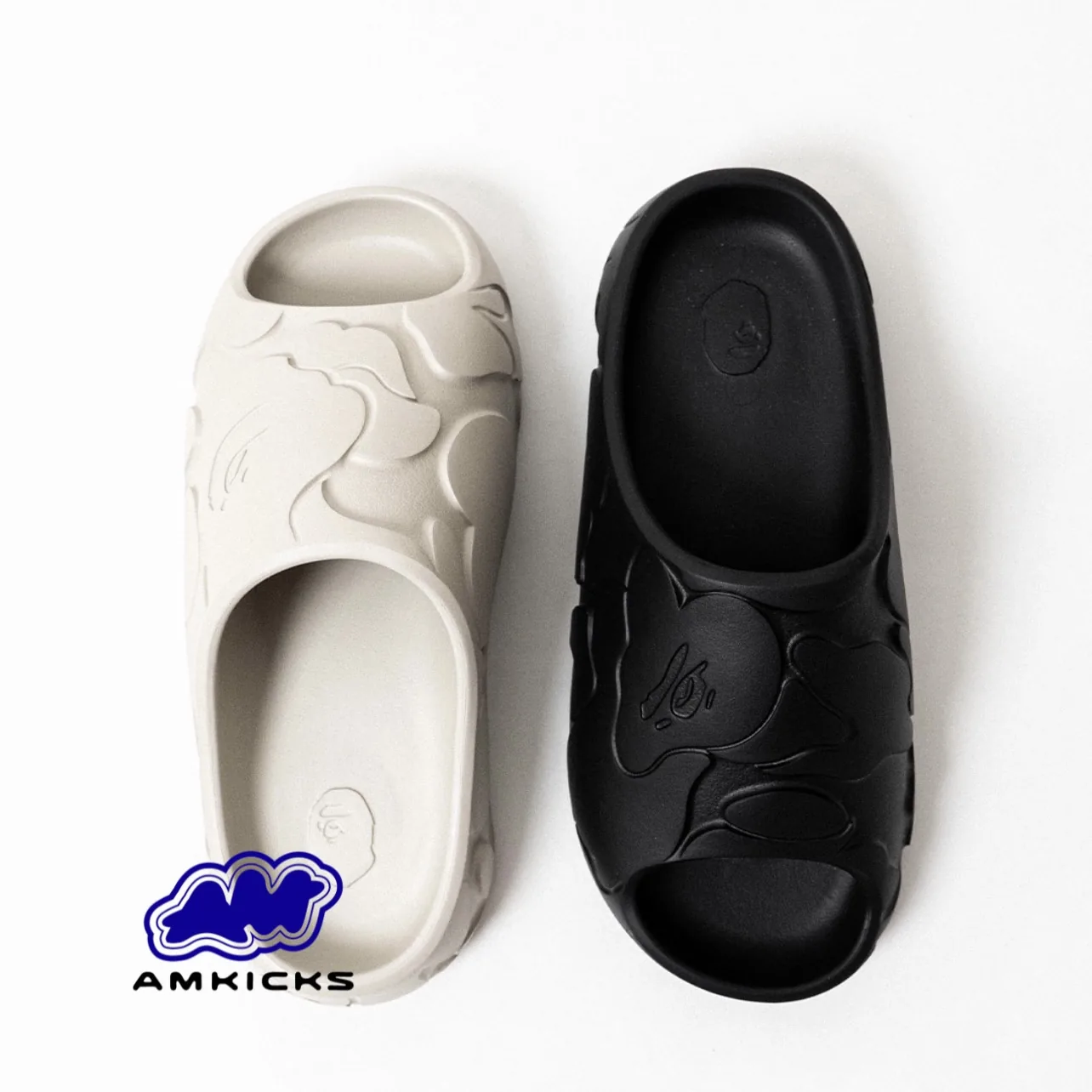 A Bathing Ape Slide #1 Beige Solid Camo