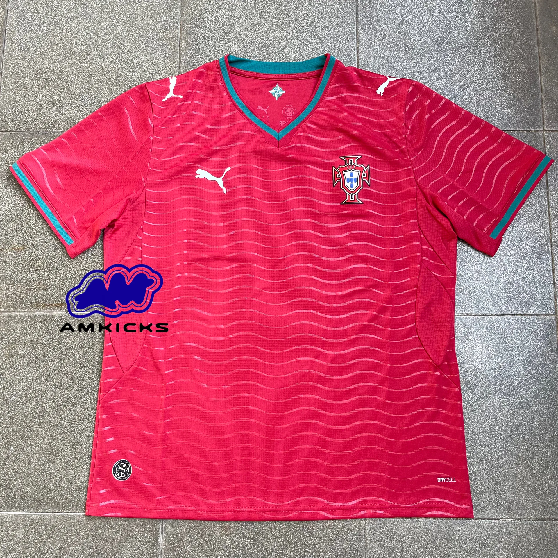 Puma Portugal Home Fan Jersey Club Red Green Lagoon