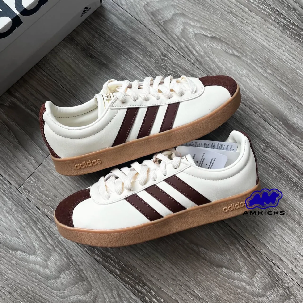 adidas VL Court 2.0 "Cream White Preloved Brown Gum"