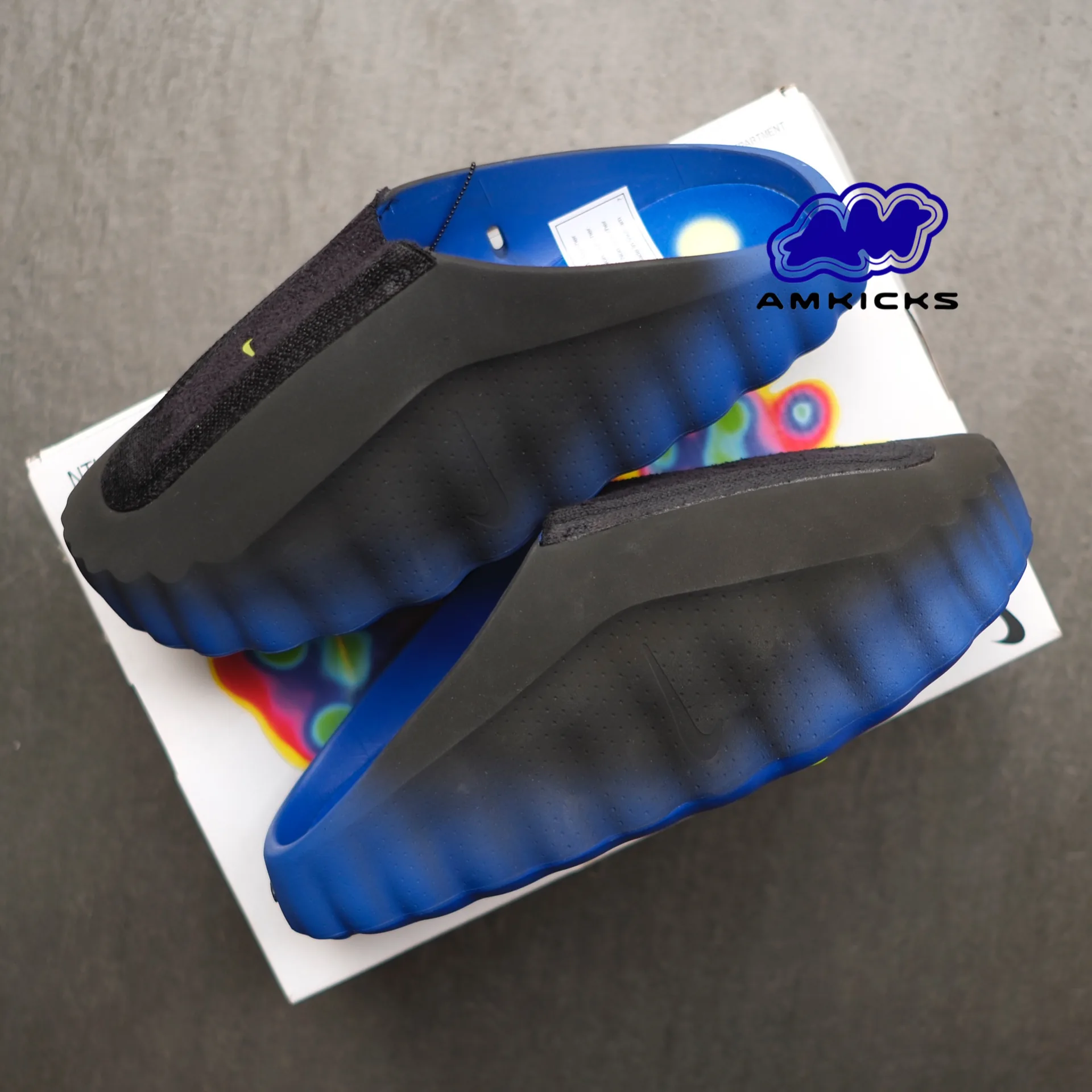 Nike Mind 001 Flyknit Slide "Hyper Royal Black"
