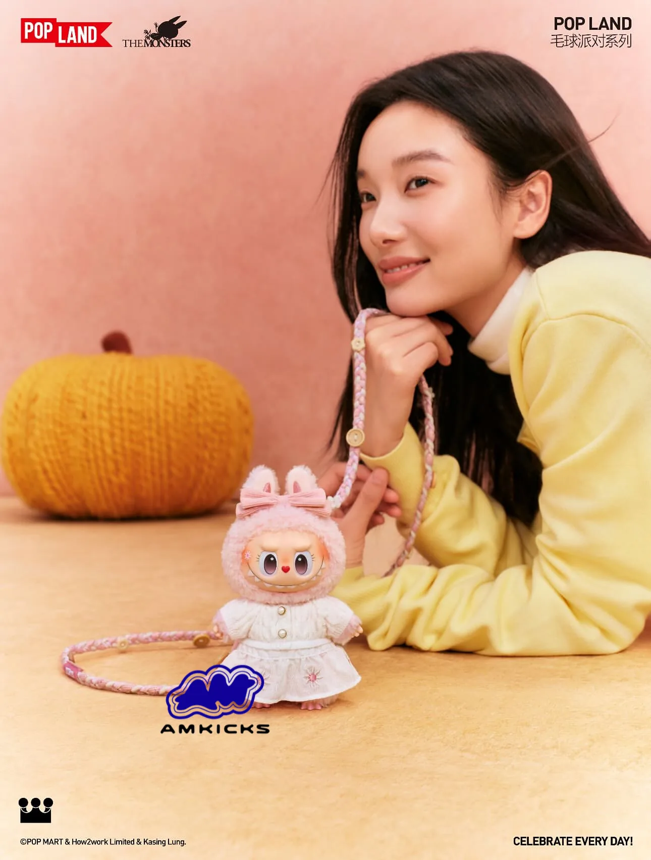 The Monsters Mokoko Fall into Sweaters Series Vinyl Plush Pendant