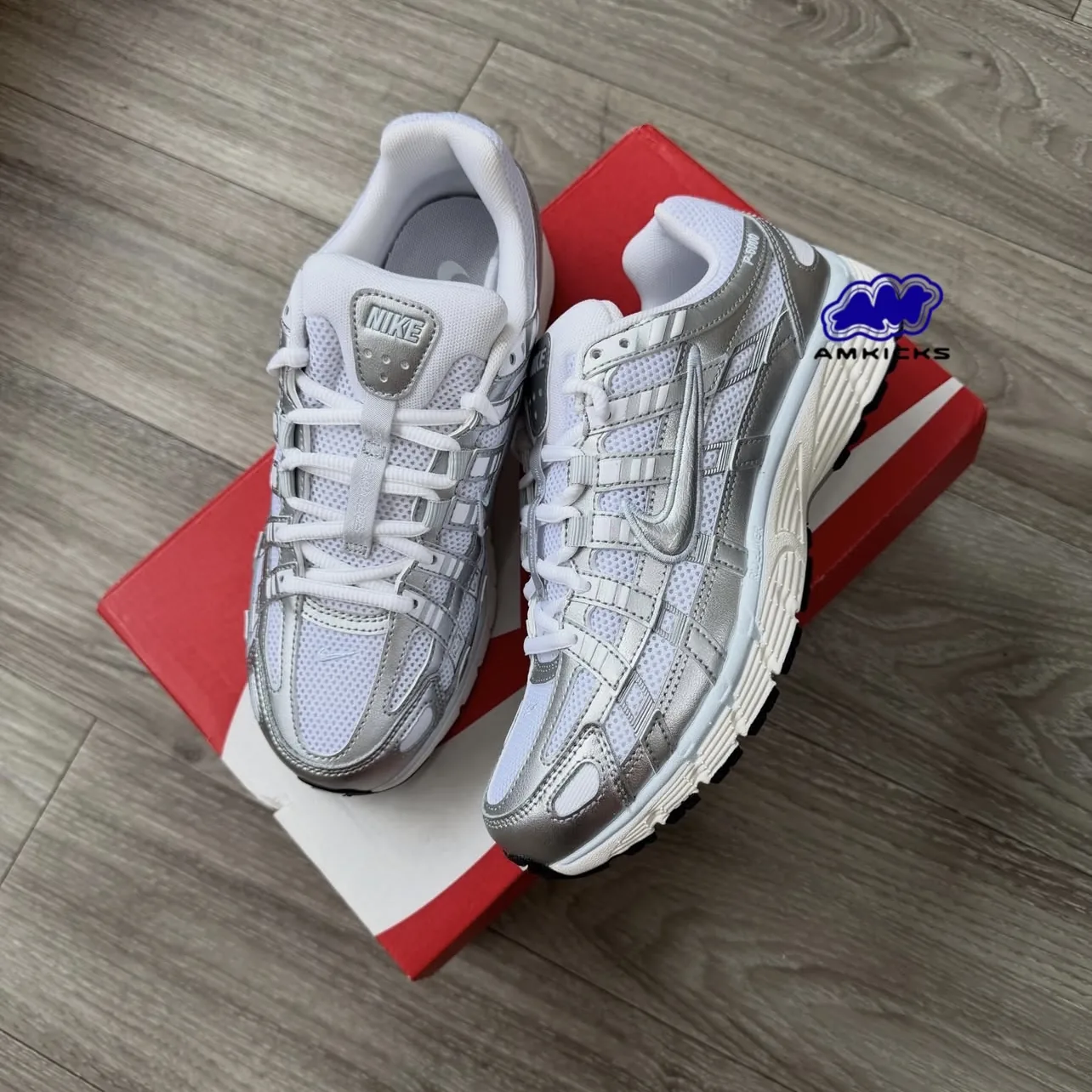 Nike P-6000 "White Metallic Silver Flat Silver Black"