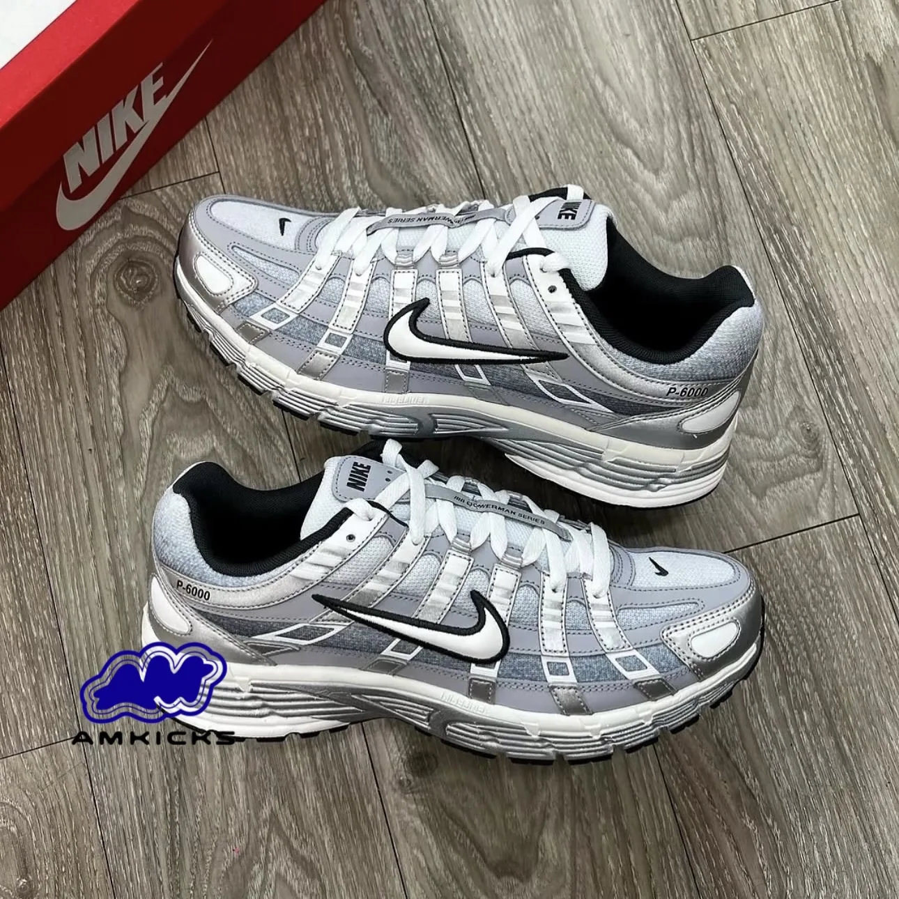 Nike P-6000 "Metallic Silver Summit White-Wolf Grey"