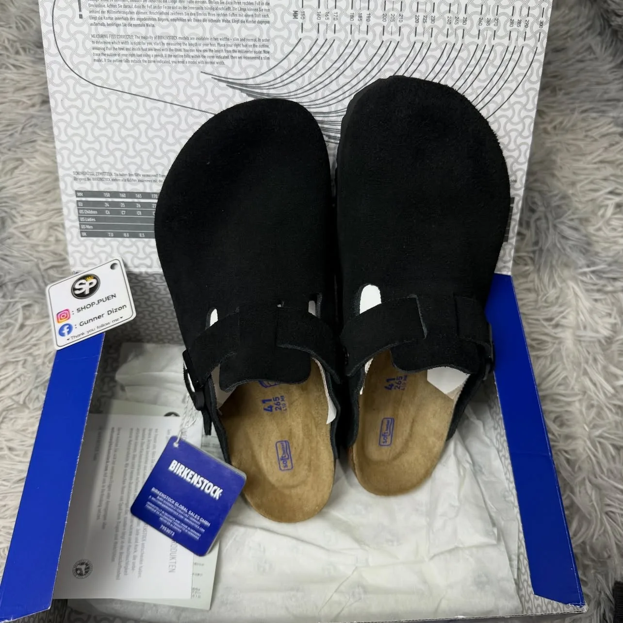 Birkenstock Boston Soft Footbed "Suede Black"
