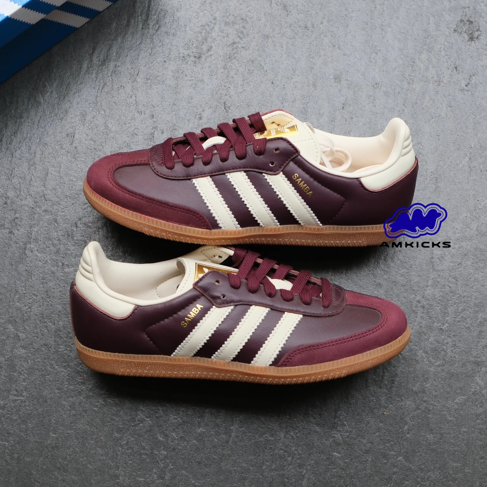 Samba OG Maroon Gold Metallic