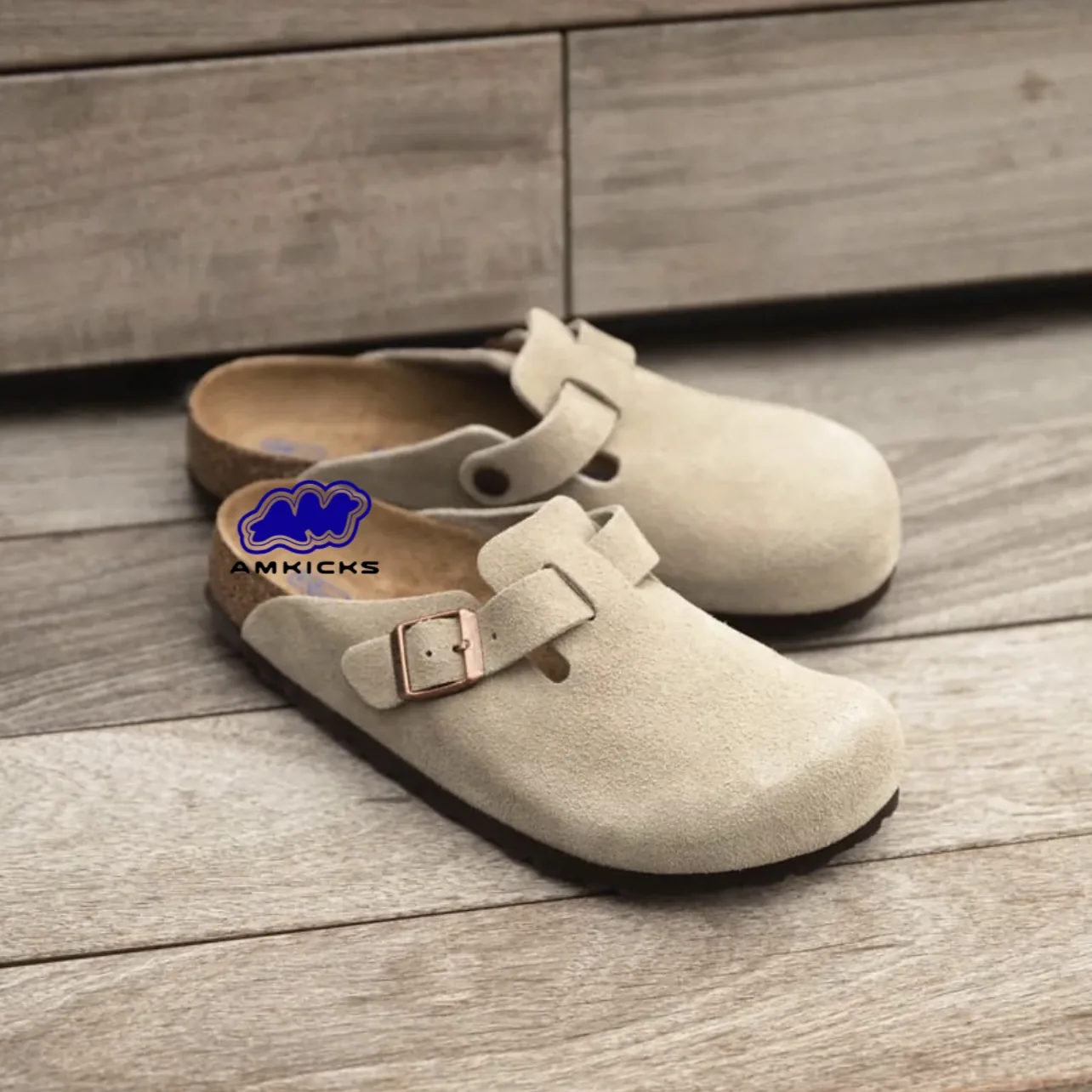 Birkenstock Boston Soft Footbed "Suede Taupe"