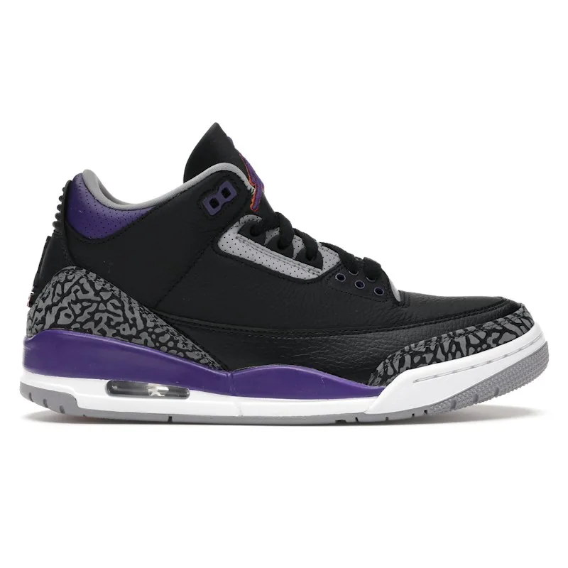 Jordan 3 Retro "Black Court Purple"