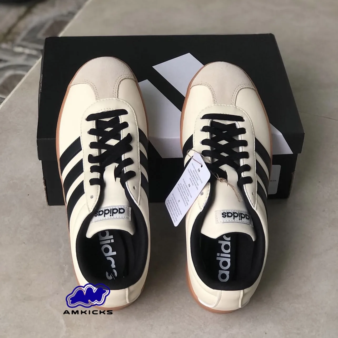 adidas VL Court Base "White Black Crystal Sand"