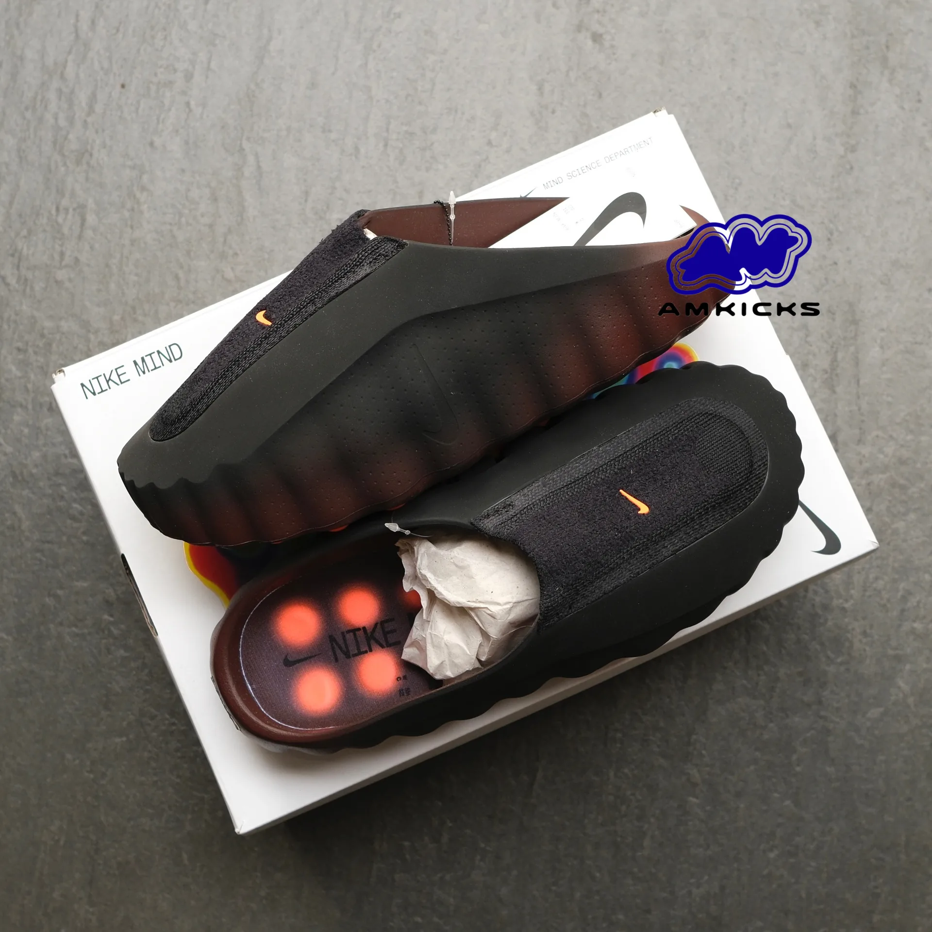 Mind 001 Flyknit Slide Bronze Eclipse Total Orange