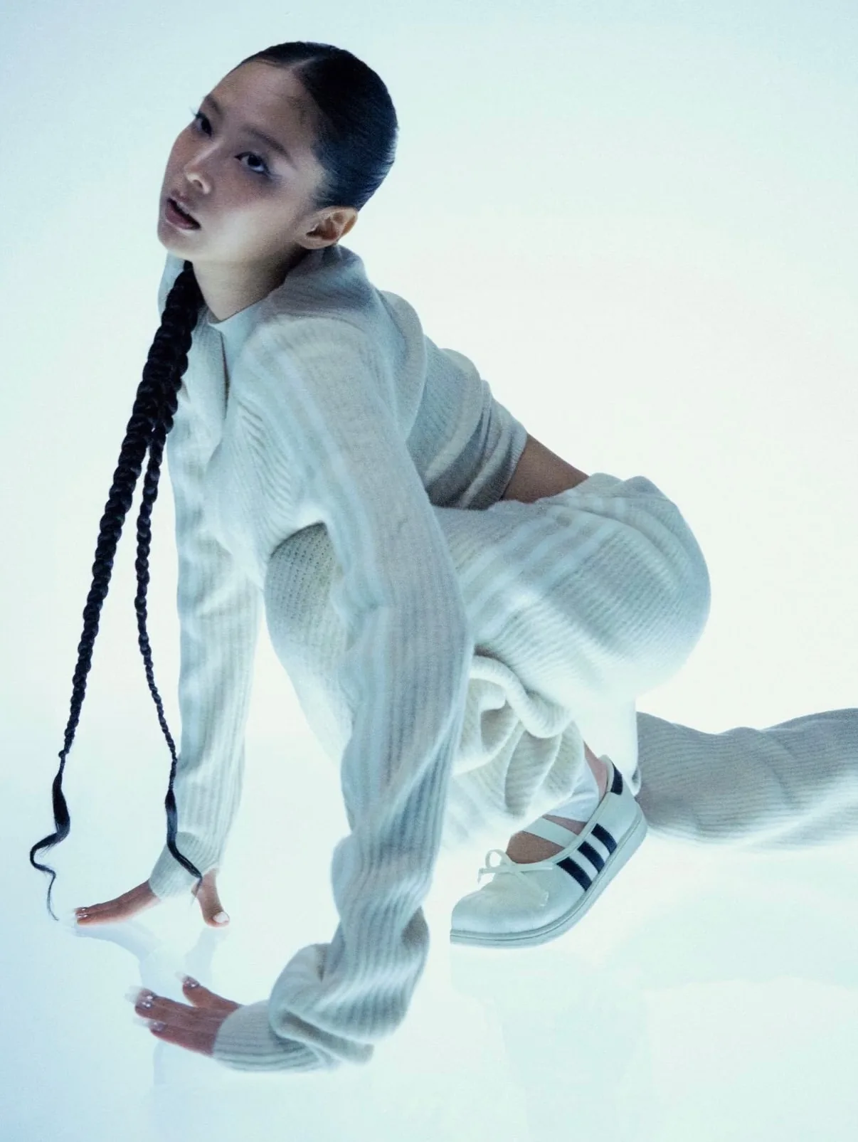 adidas Superstar Square Toe Ballet "JENNIE Off White Black"