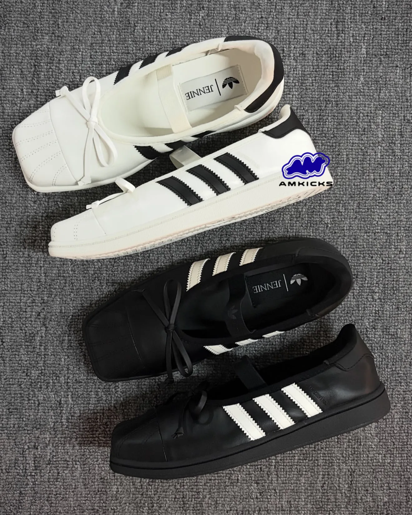 adidas Superstar Square Toe Ballet JENNIE "Black Off White"