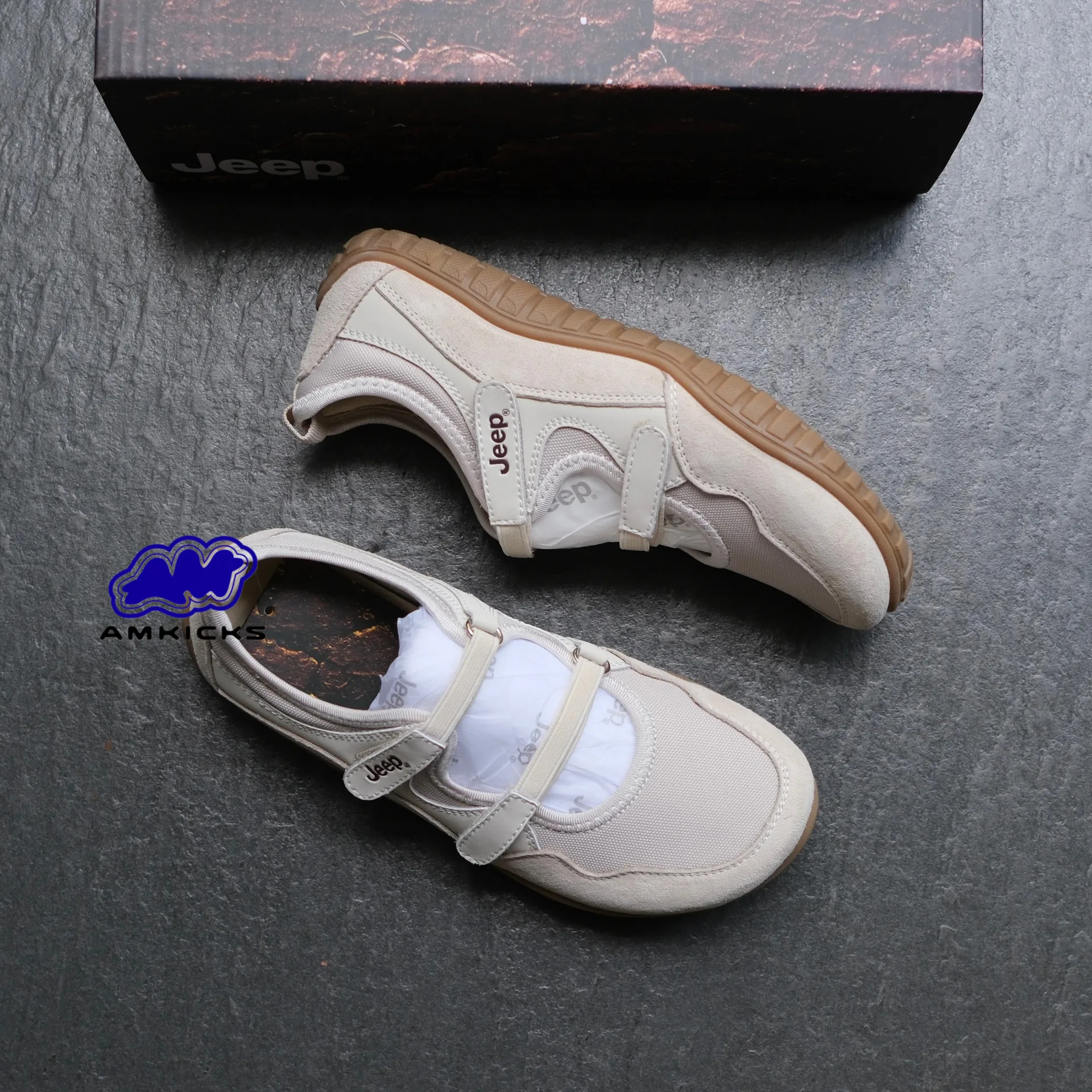 Jeep Mary Jane Sandals – Cream Light