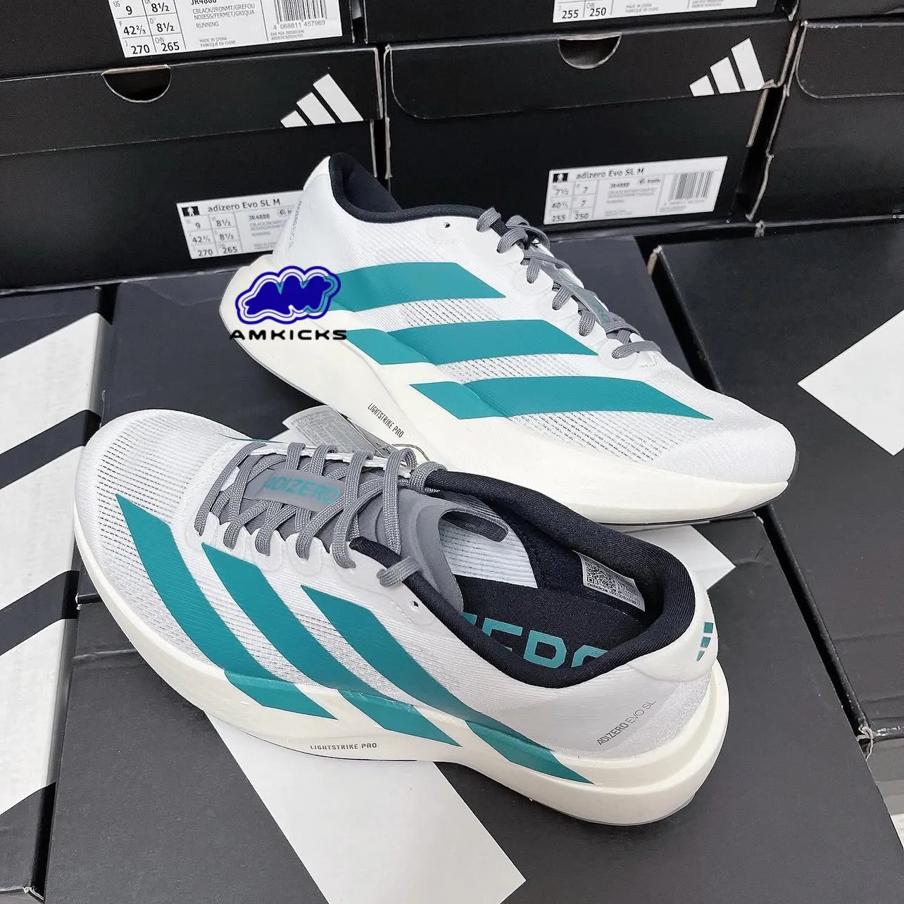 adidas Adizero Evo SL "White Pure Teal"