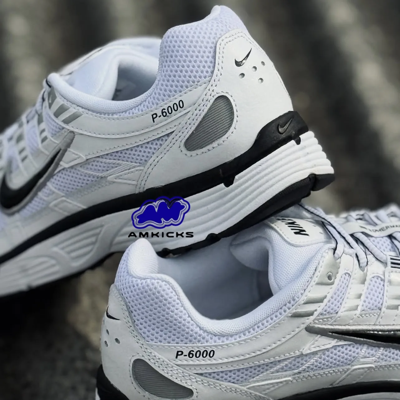 Nike P-6000 "White Metallic Silver Black"
