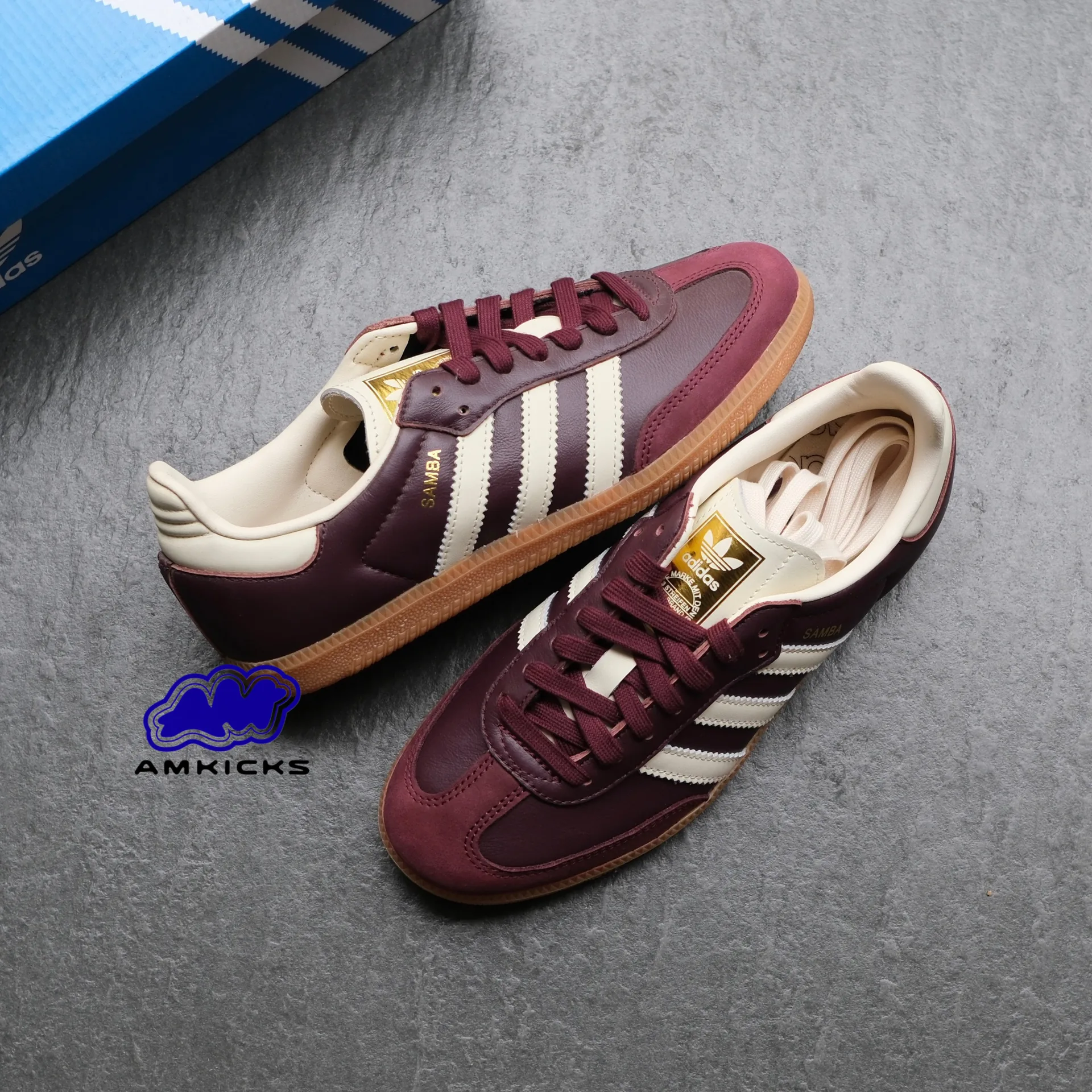 Samba OG Maroon Gold Metallic
