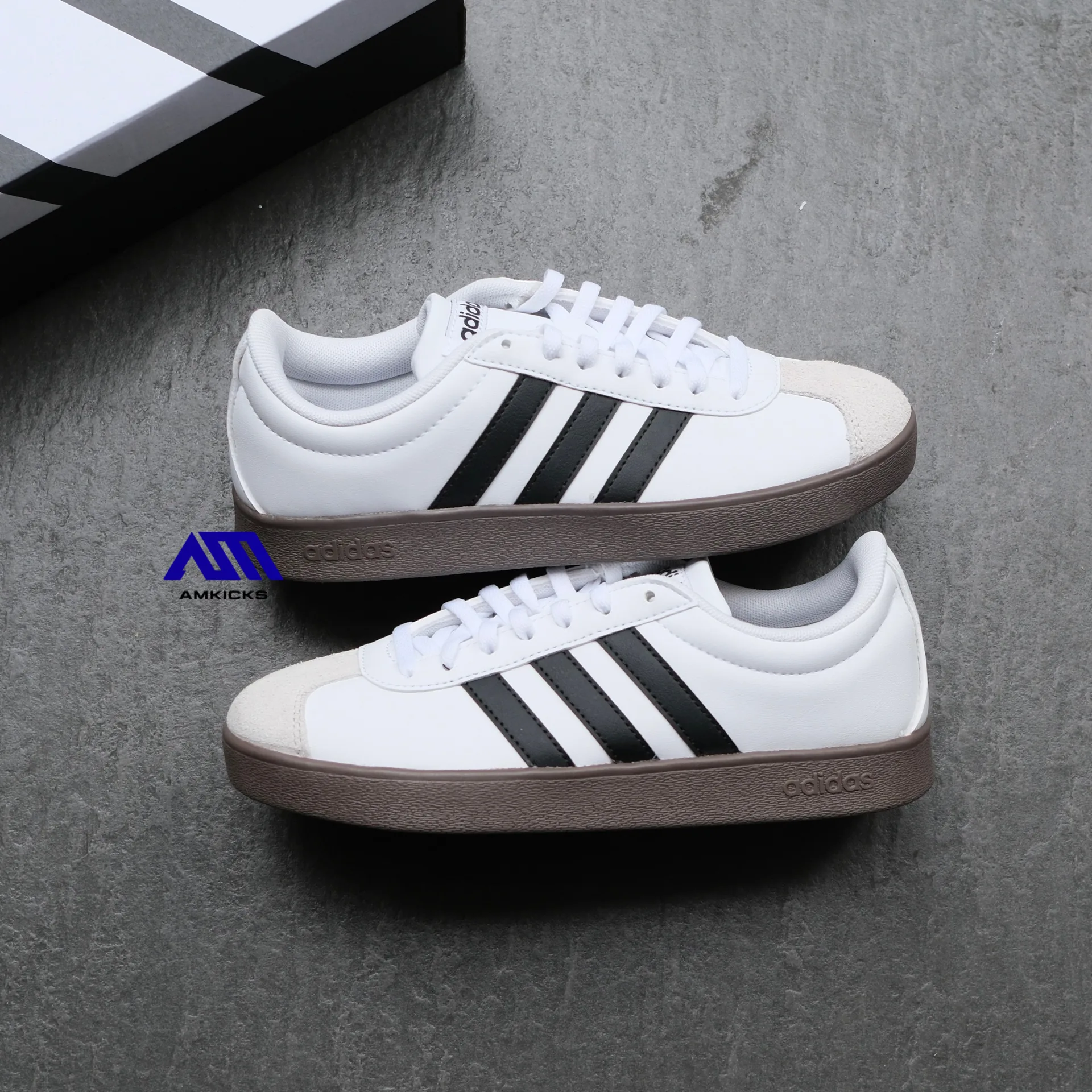 adidas VL Court Base "White Black"