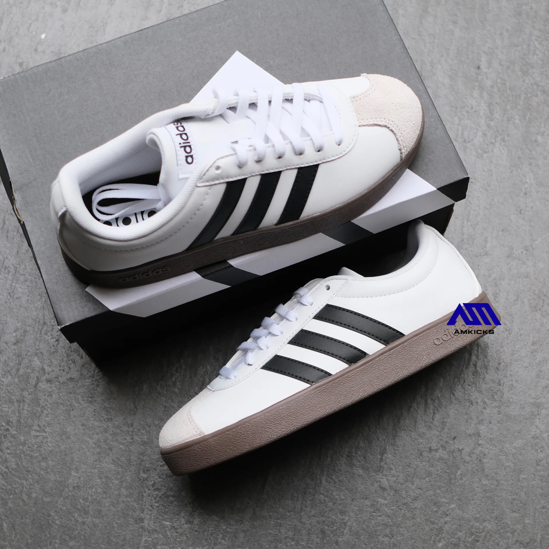 adidas VL Court Base "White Black"