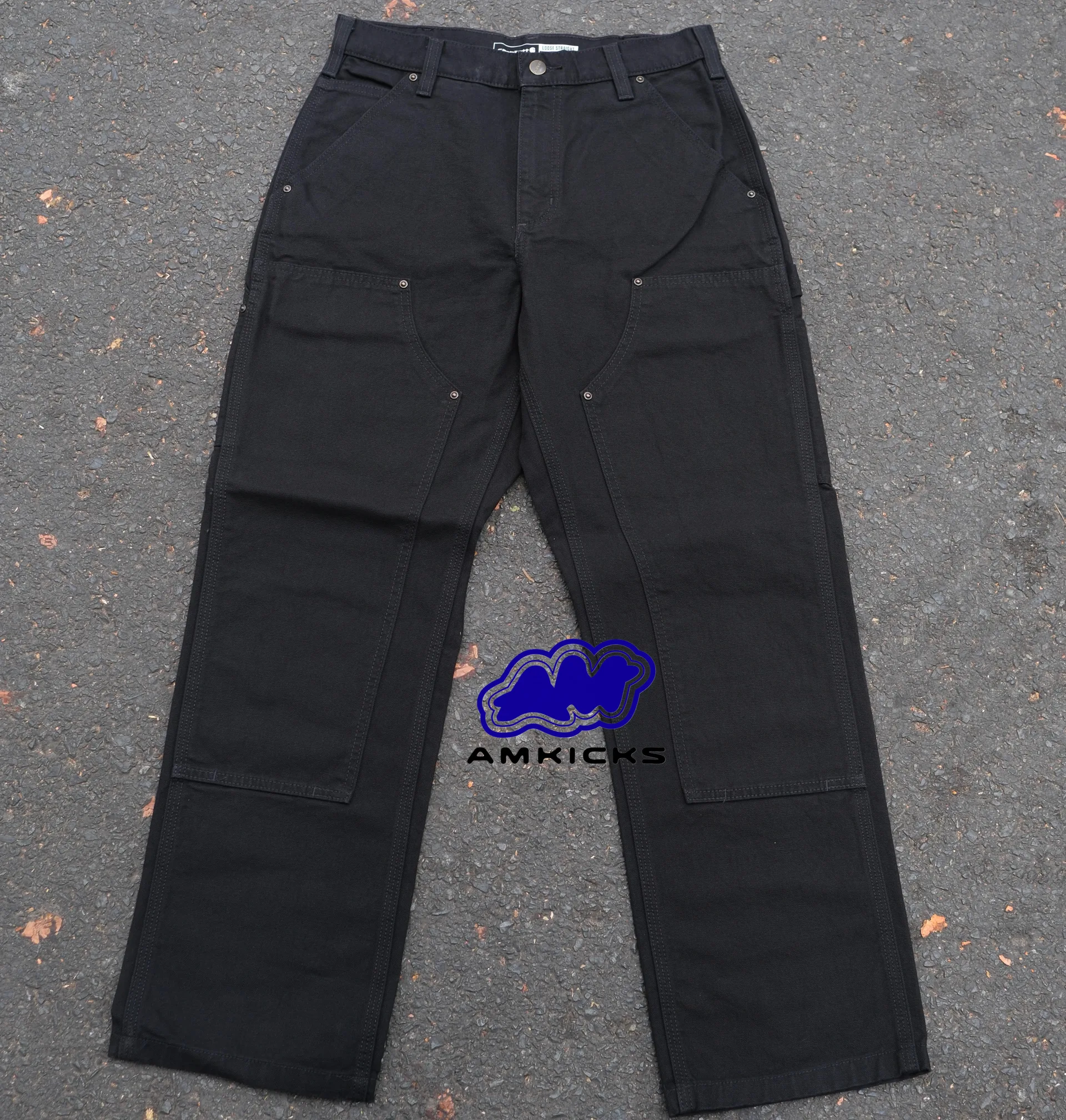 Carhartt Double Knee Black Pants B136 BLK