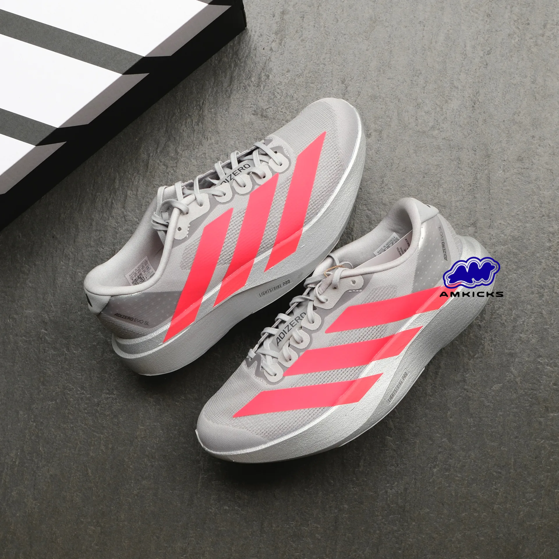 adidas Adizero Evo SL "Silver Metallic Lucid Red"