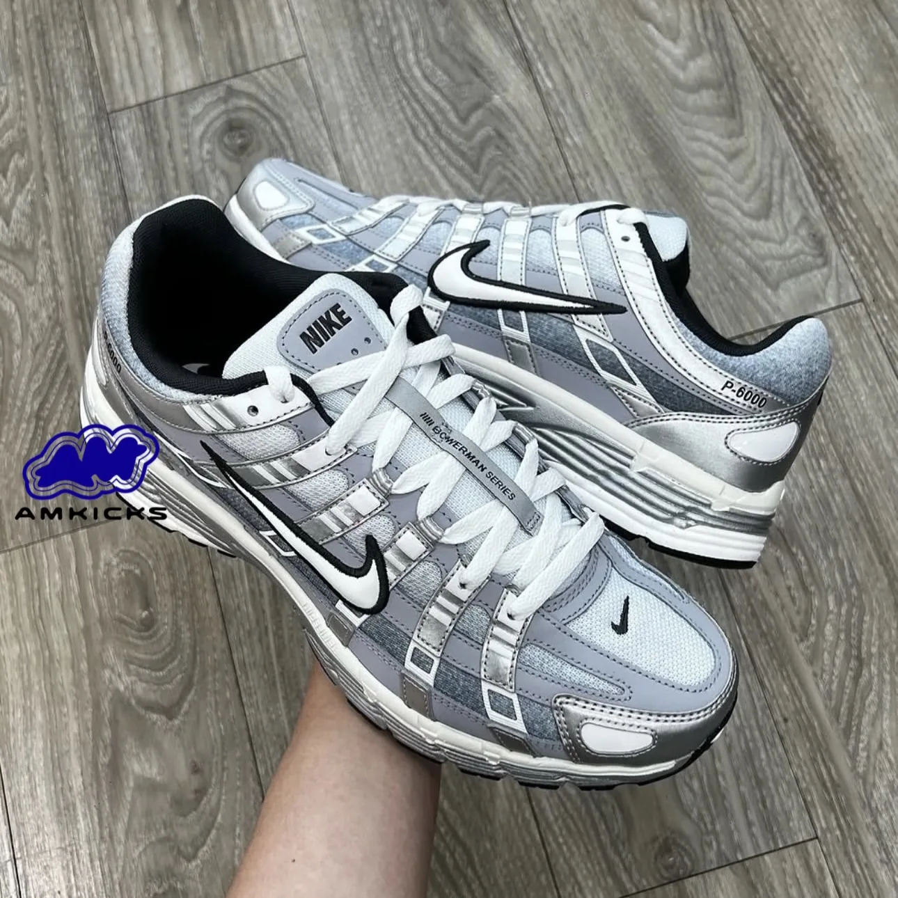 Nike P-6000 "Metallic Silver Summit White-Wolf Grey"