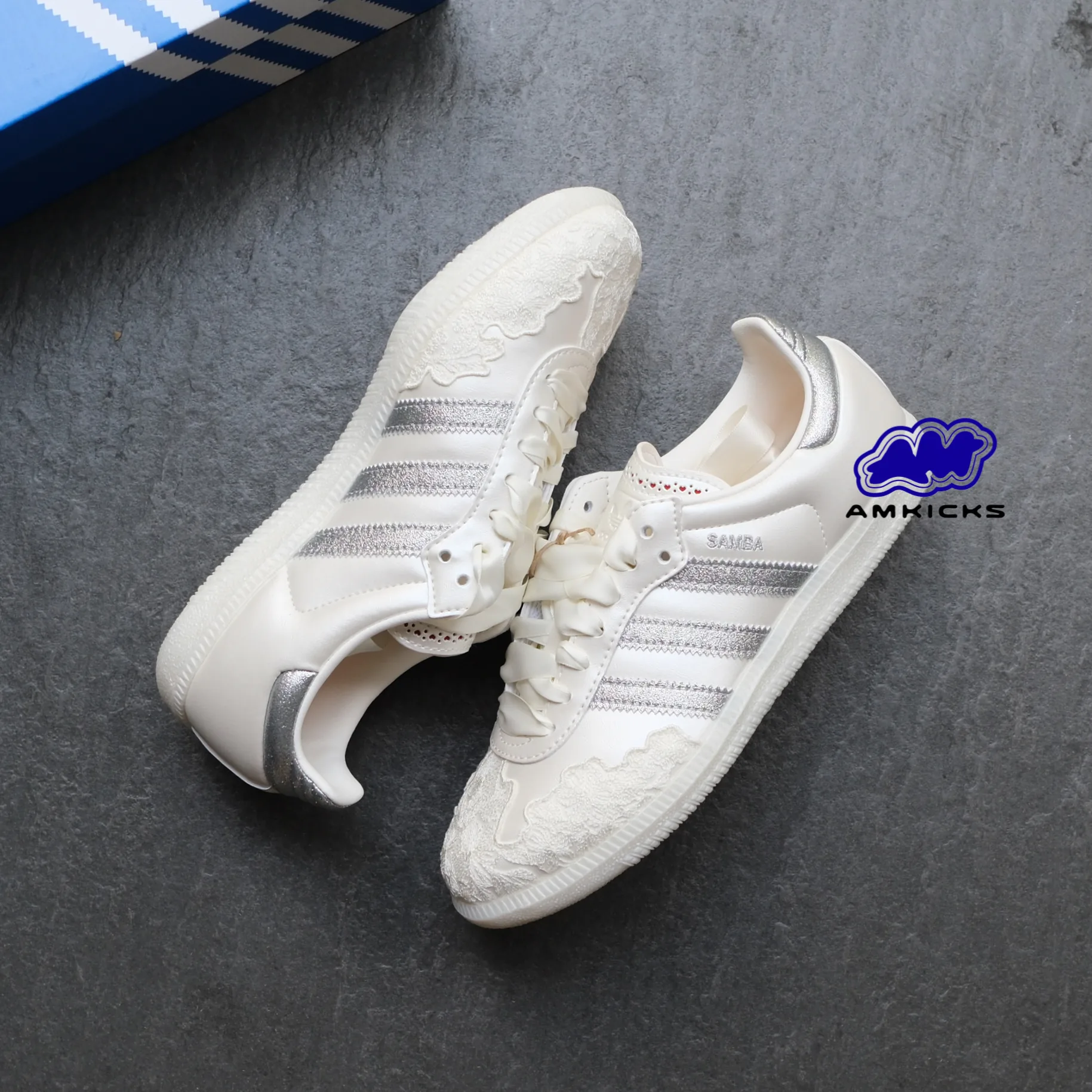 Adidas Samba OG "Chalk White Silver Metallic"