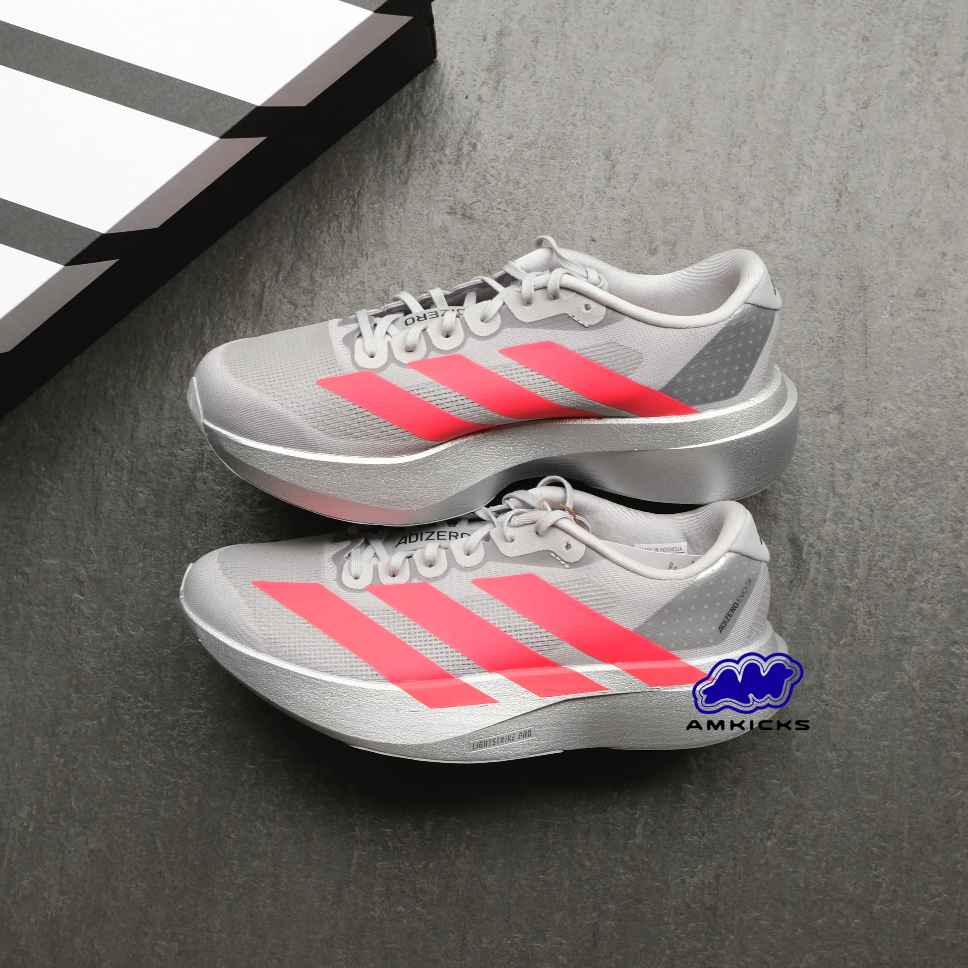 adidas Adizero Evo SL "Silver Metallic Lucid Red"