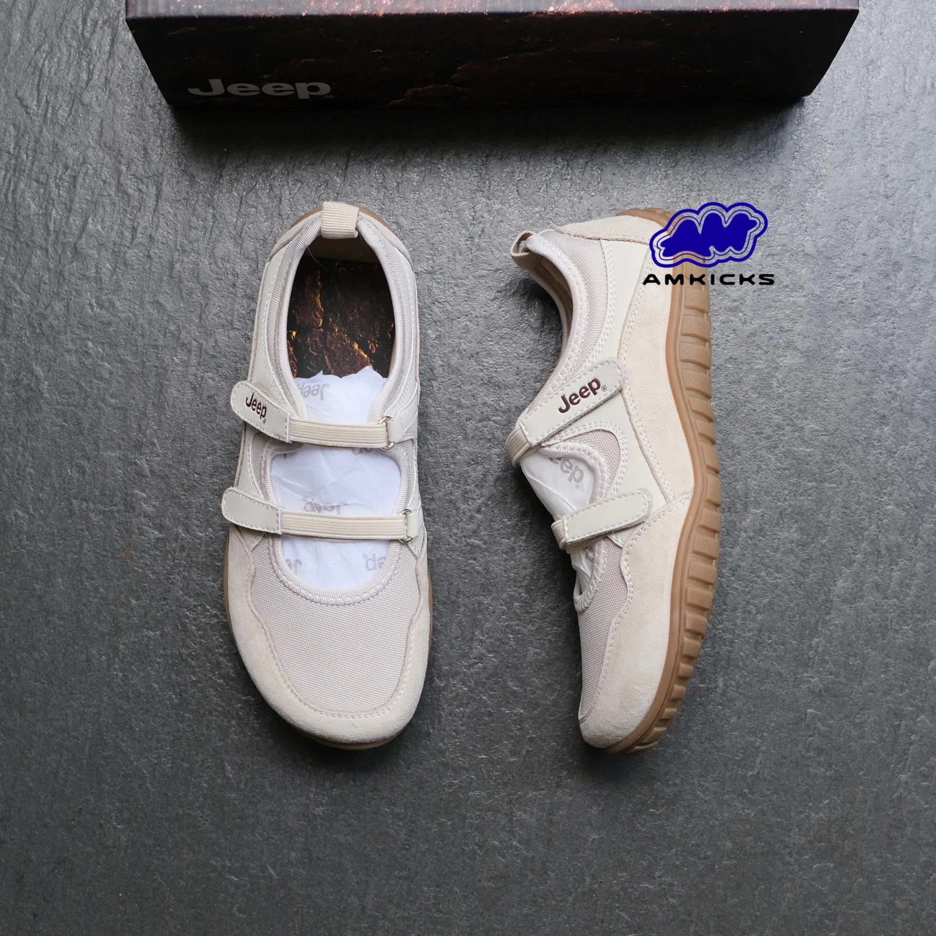 Jeep Mary Jane Sandals – Cream Light