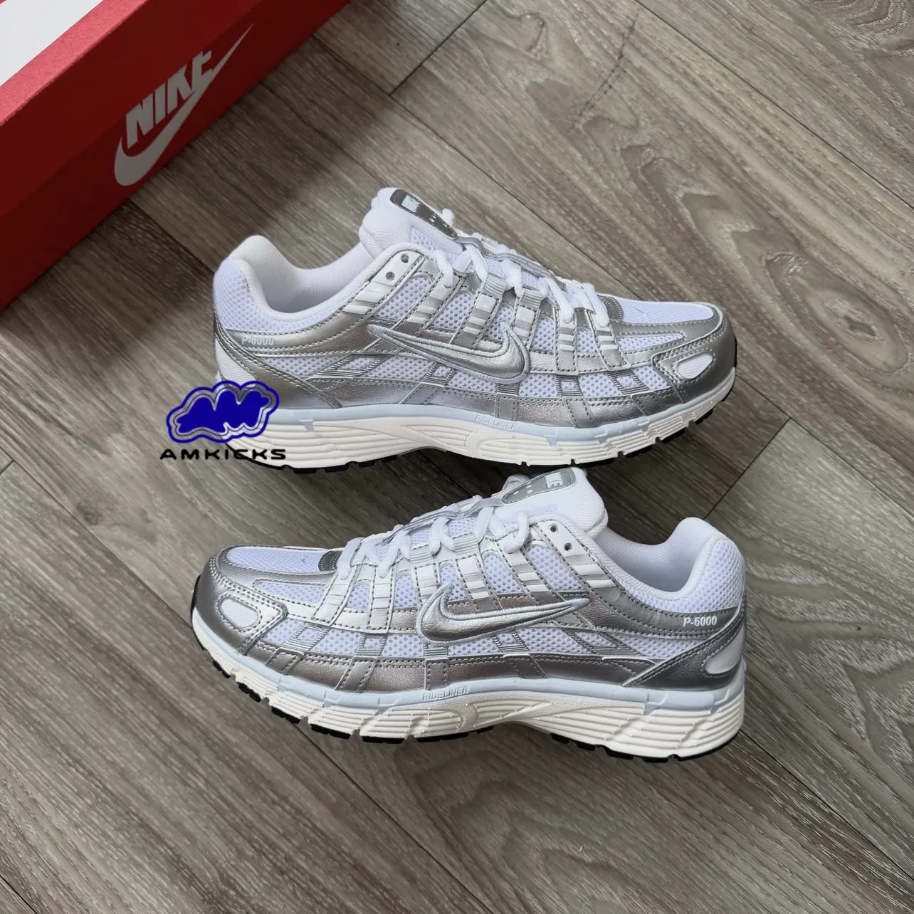 Nike P-6000 "White Metallic Silver Flat Silver Black"