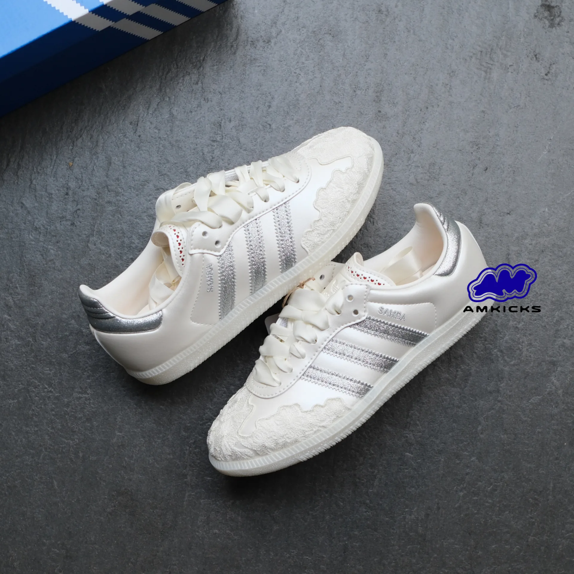 Adidas Samba OG "Chalk White Silver Metallic"