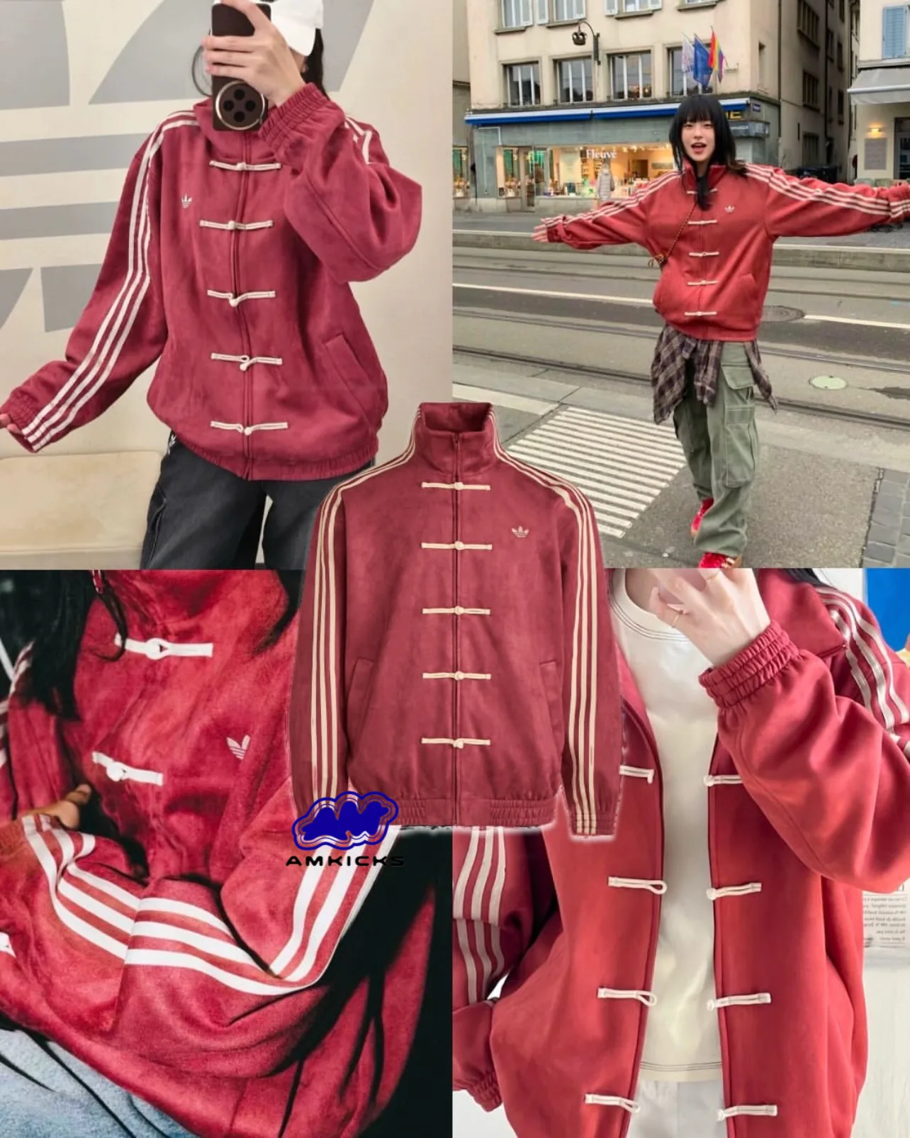CTT Chinese Track Top 3.1 Gender Neutral Jacket "Collegiate Burgundy" - KR0294-US