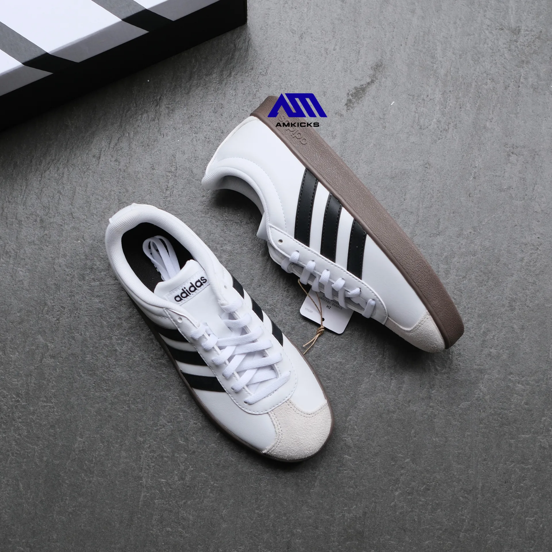 adidas VL Court Base "White Black"