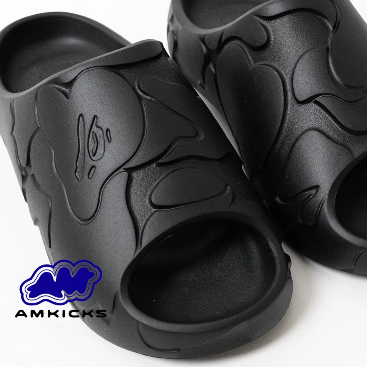 A Bathing Ape Slide #1 Black Solid Camo