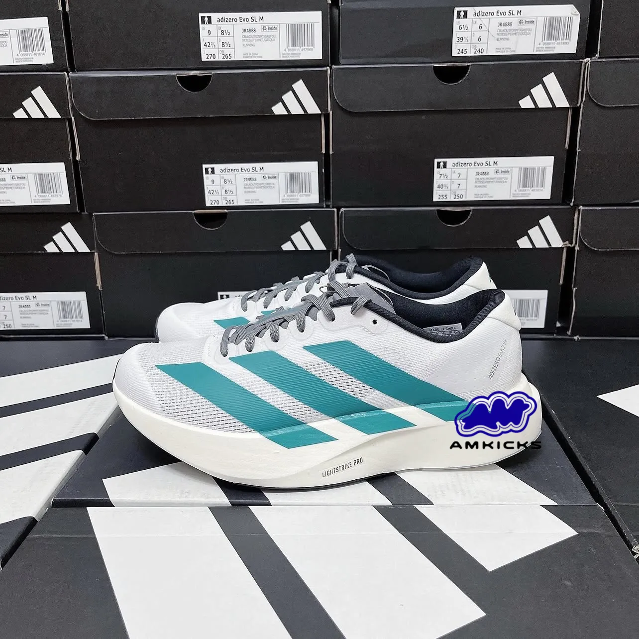 adidas Adizero Evo SL "White Pure Teal"