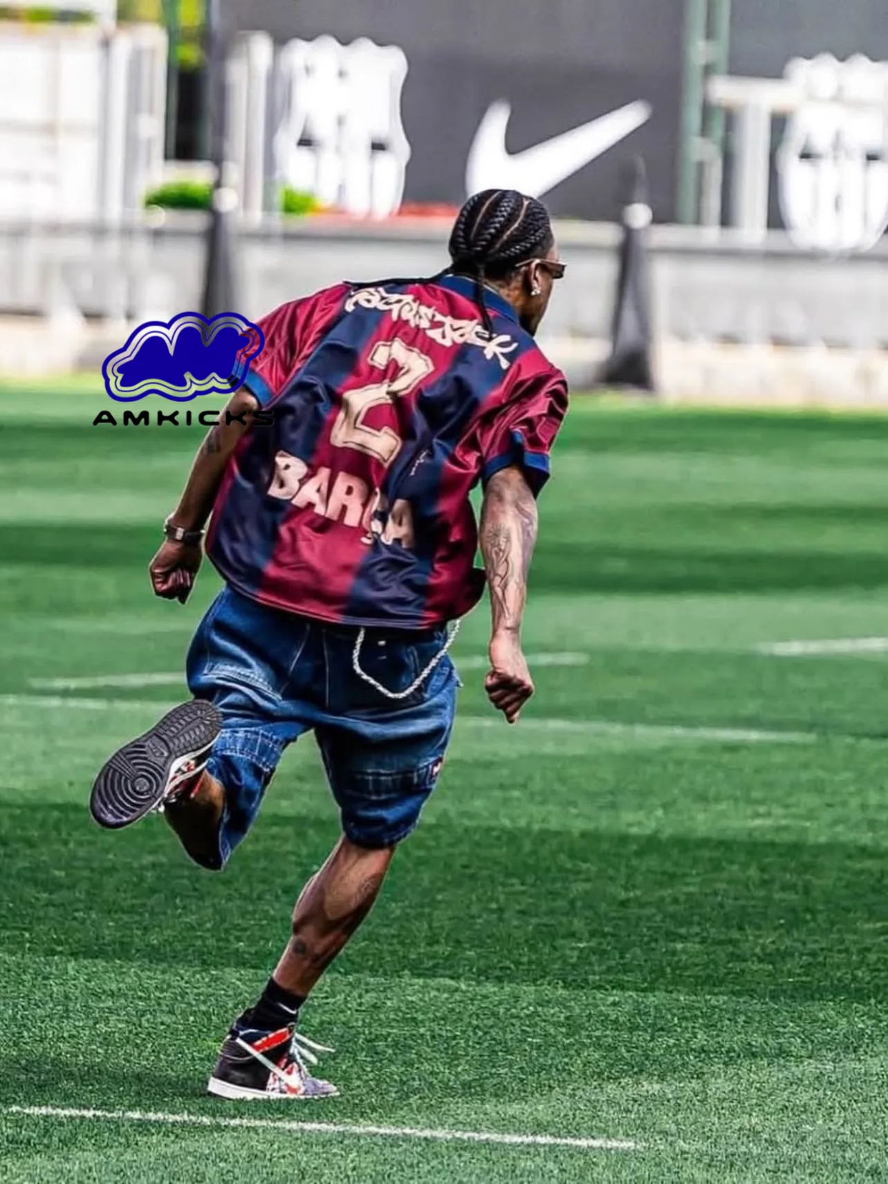 Travis Scott x Nike x FC Barcelona Retro 2000/01 Home Skeleton Jersey Multicolor