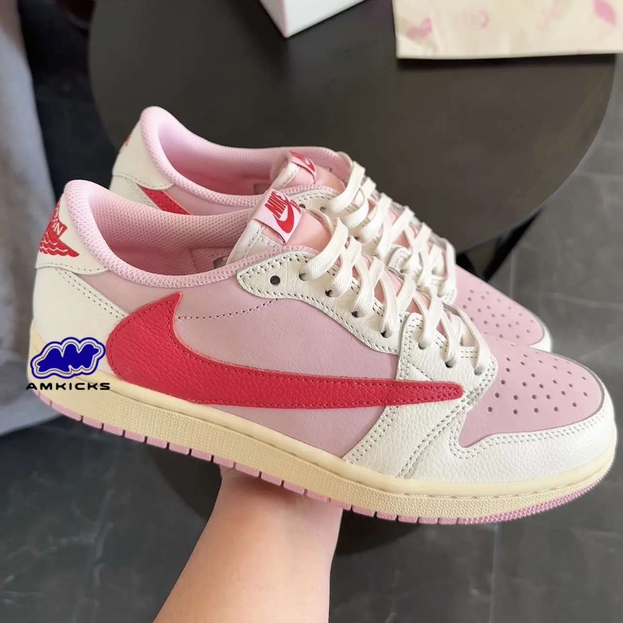 Jordan 1 Retro Low OG SP "Travis Scott Sail Tropical Pink"
