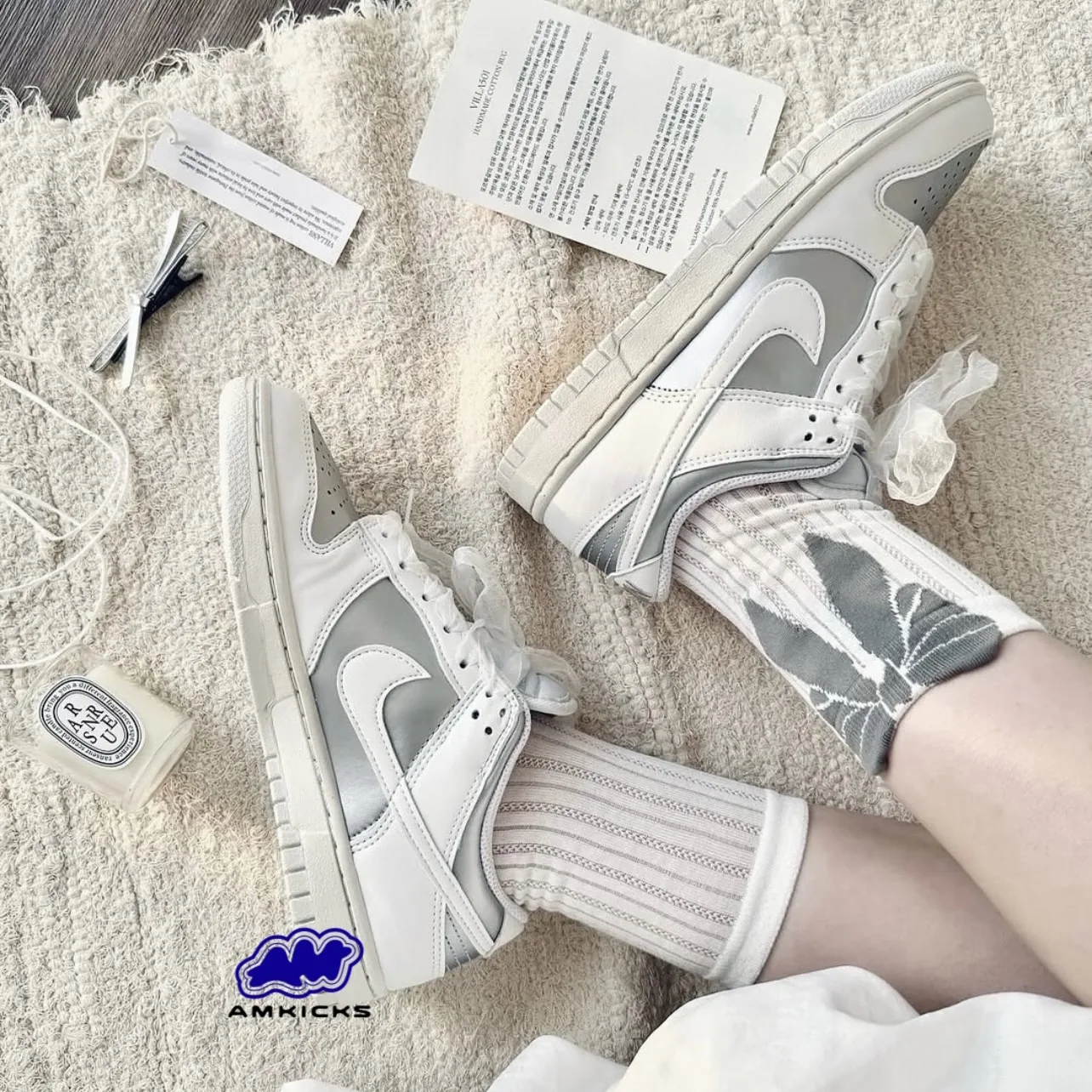 Nike Dunk Low Next Nature Sheer Lace Metallic Platinum
