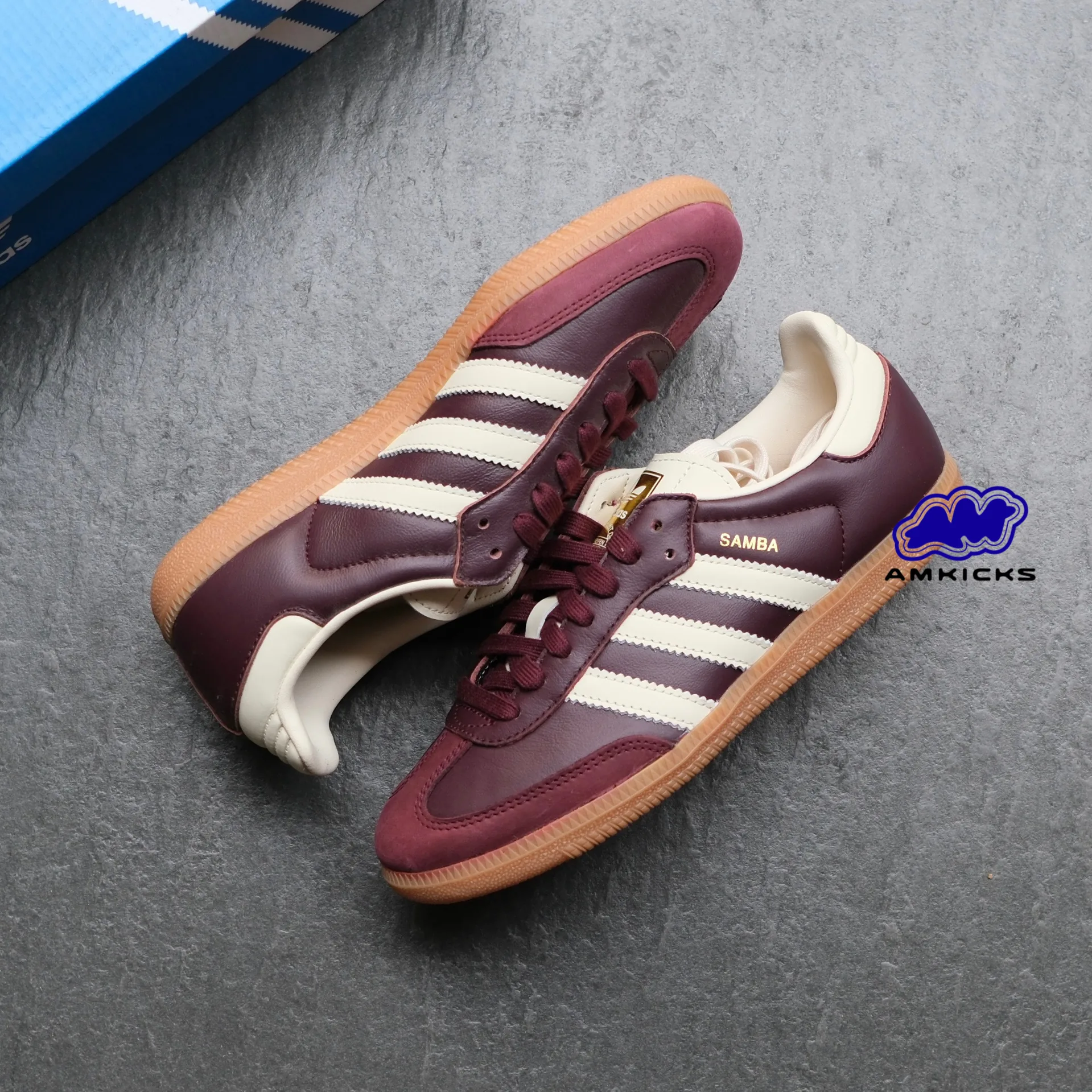 Samba OG Maroon Gold Metallic