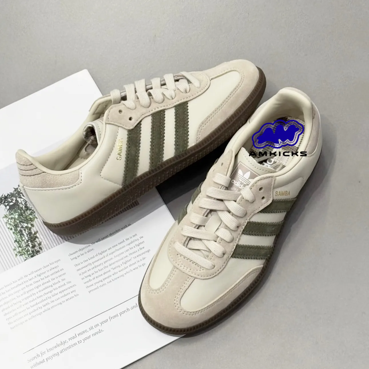 adidas Samba OG "Aluminum Dark Khaki"