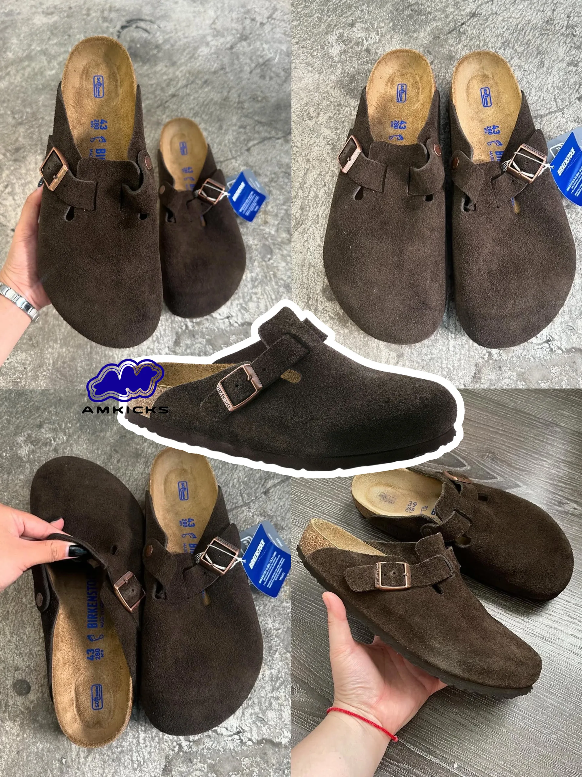 Birkenstock Boston Soft Footbed "Suede Mocha"