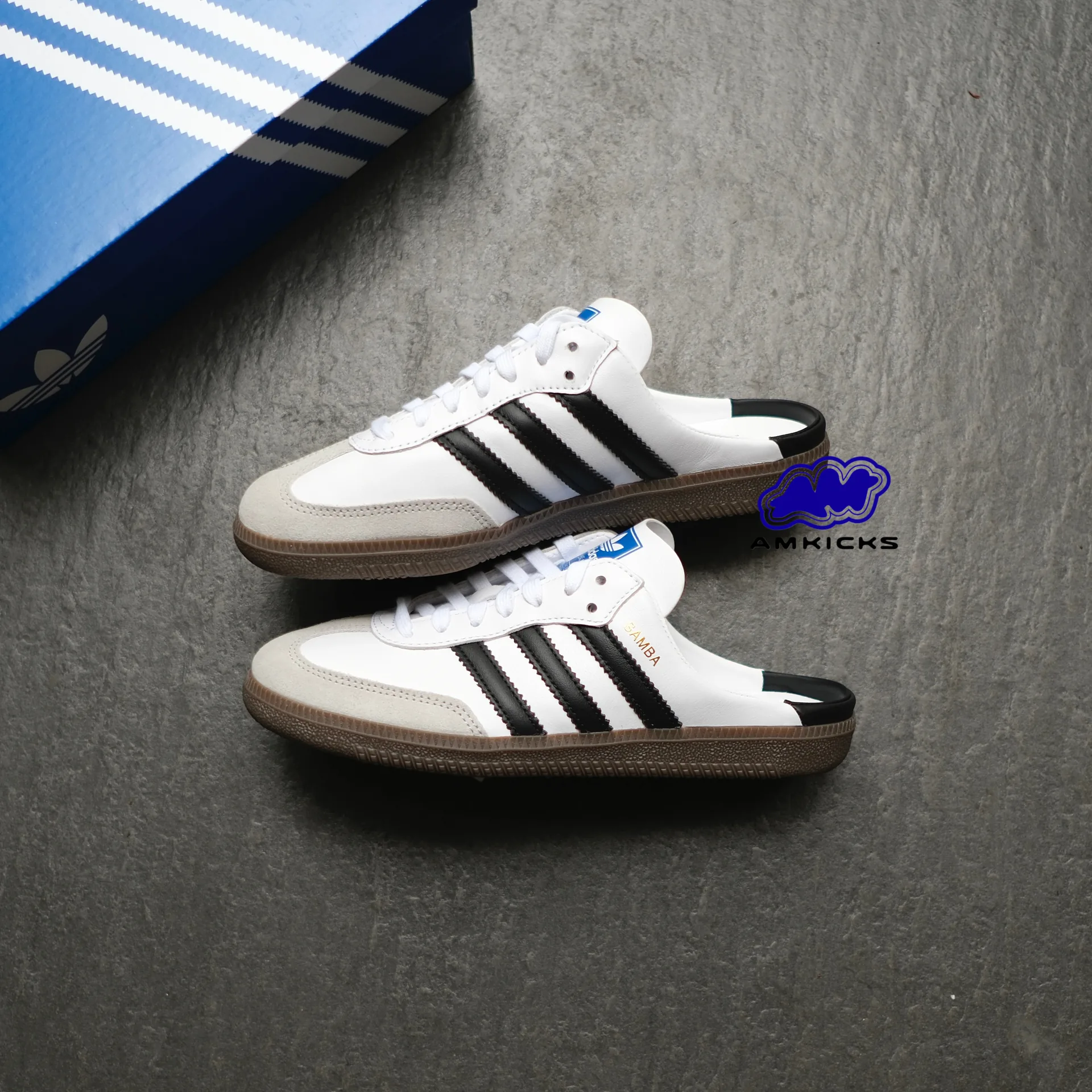adidas Samba Mule "White Black Gum"