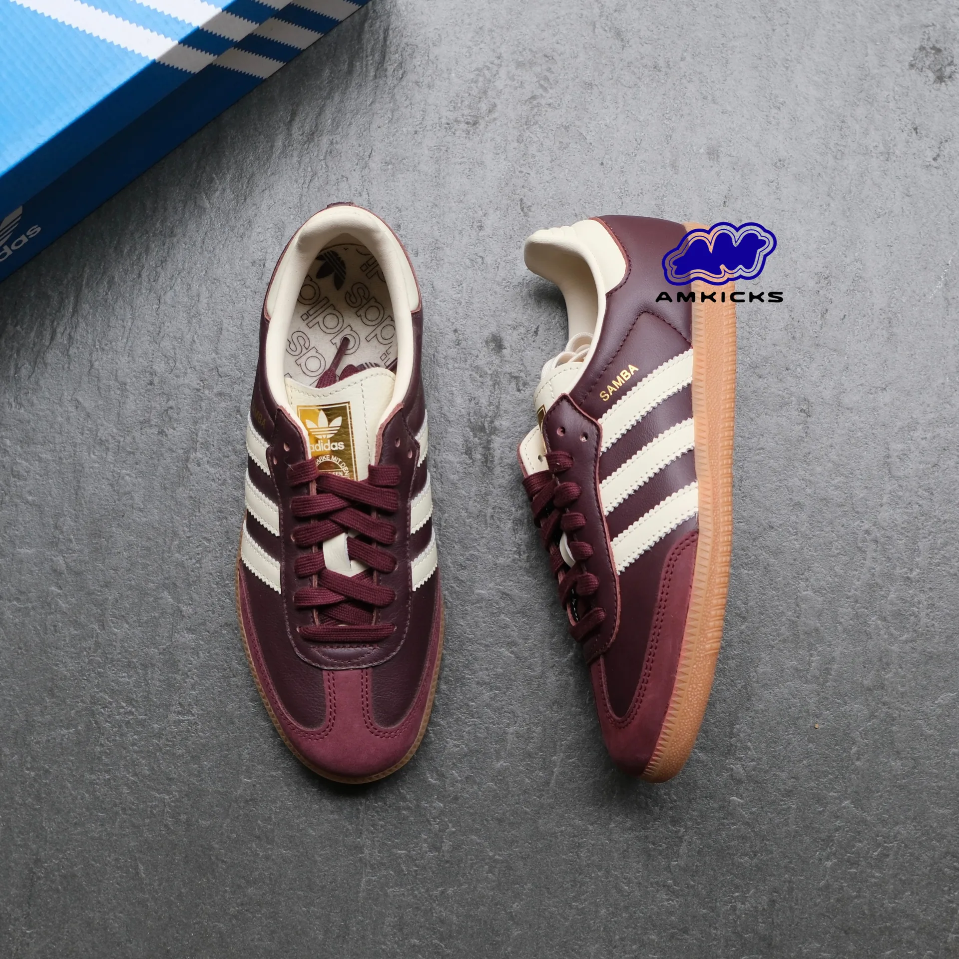 Samba OG Maroon Gold Metallic