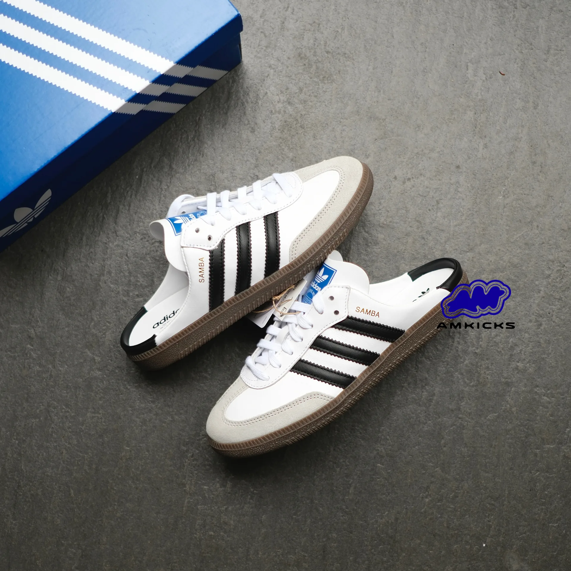 adidas Samba Mule "White Black Gum"