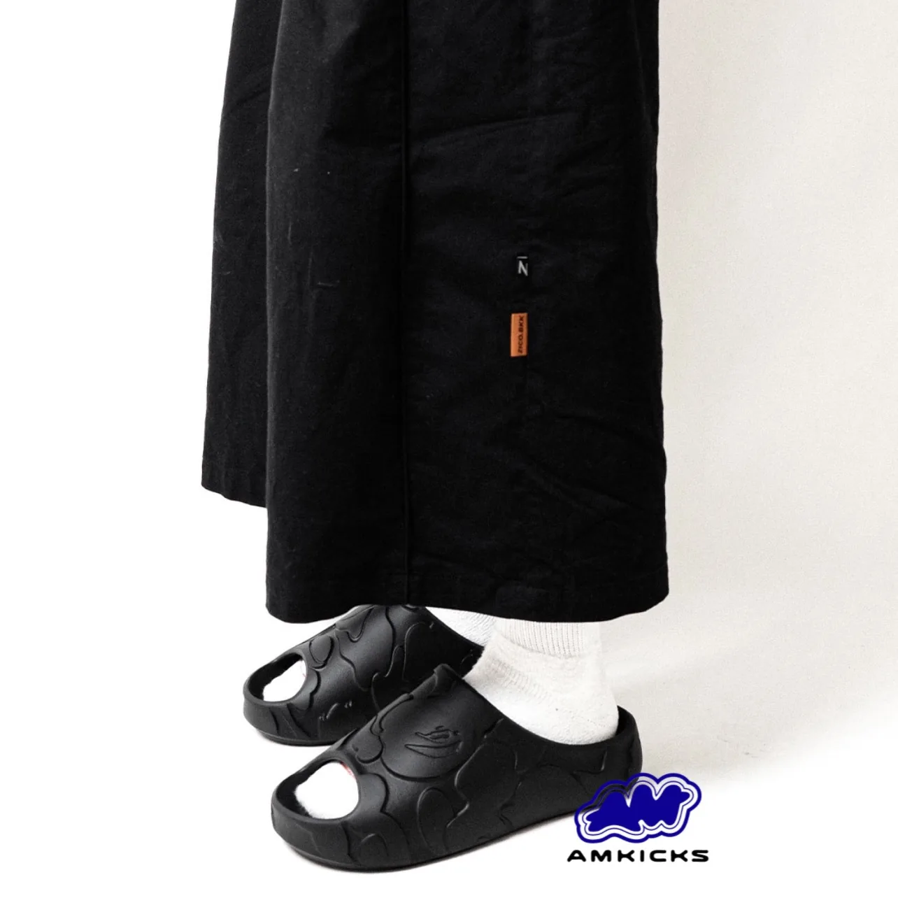 A Bathing Ape Slide #1 Black Solid Camo