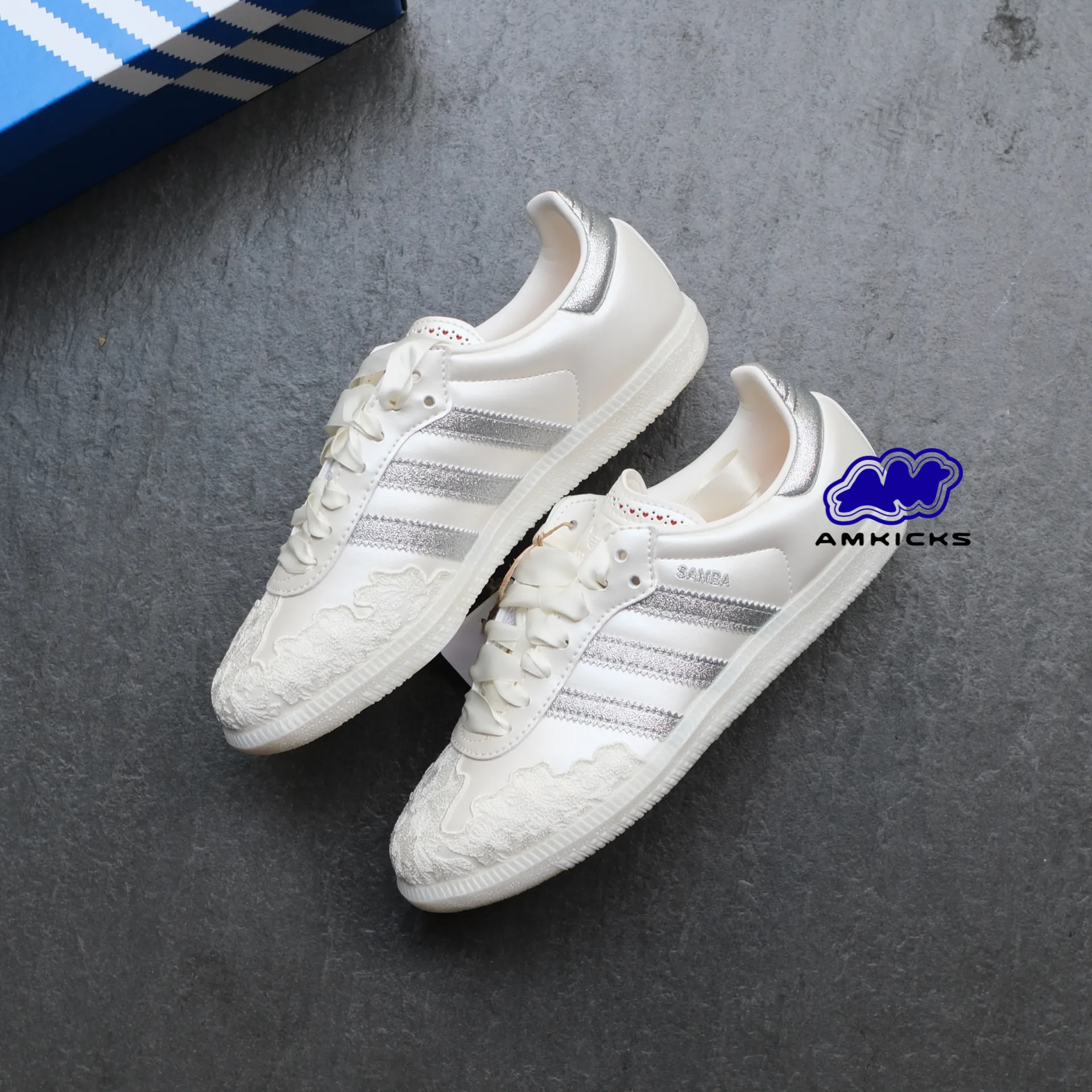 Adidas Samba OG "Chalk White Silver Metallic"