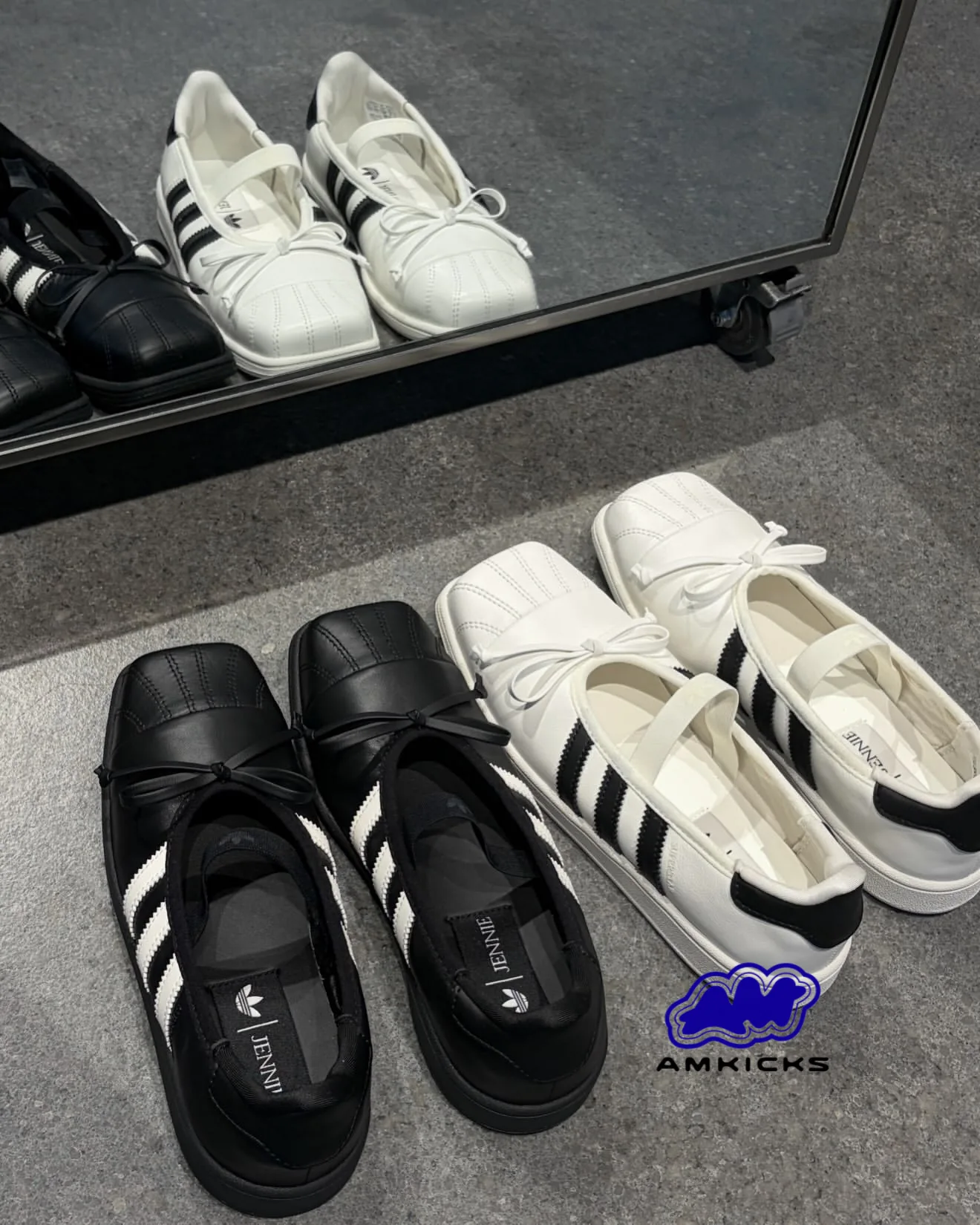 adidas Superstar Square Toe Ballet JENNIE "Black Off White"